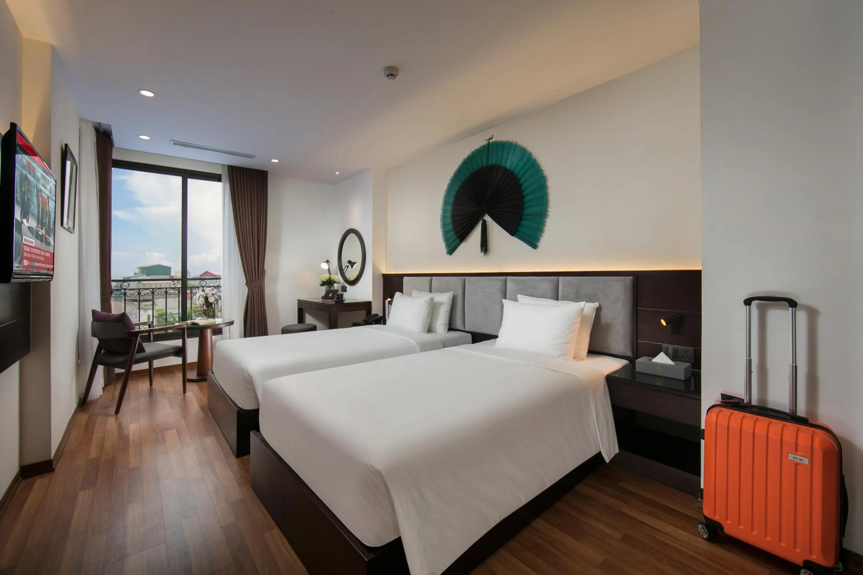 City view, Bed in Hanoi Fiesta Hotel & Spa