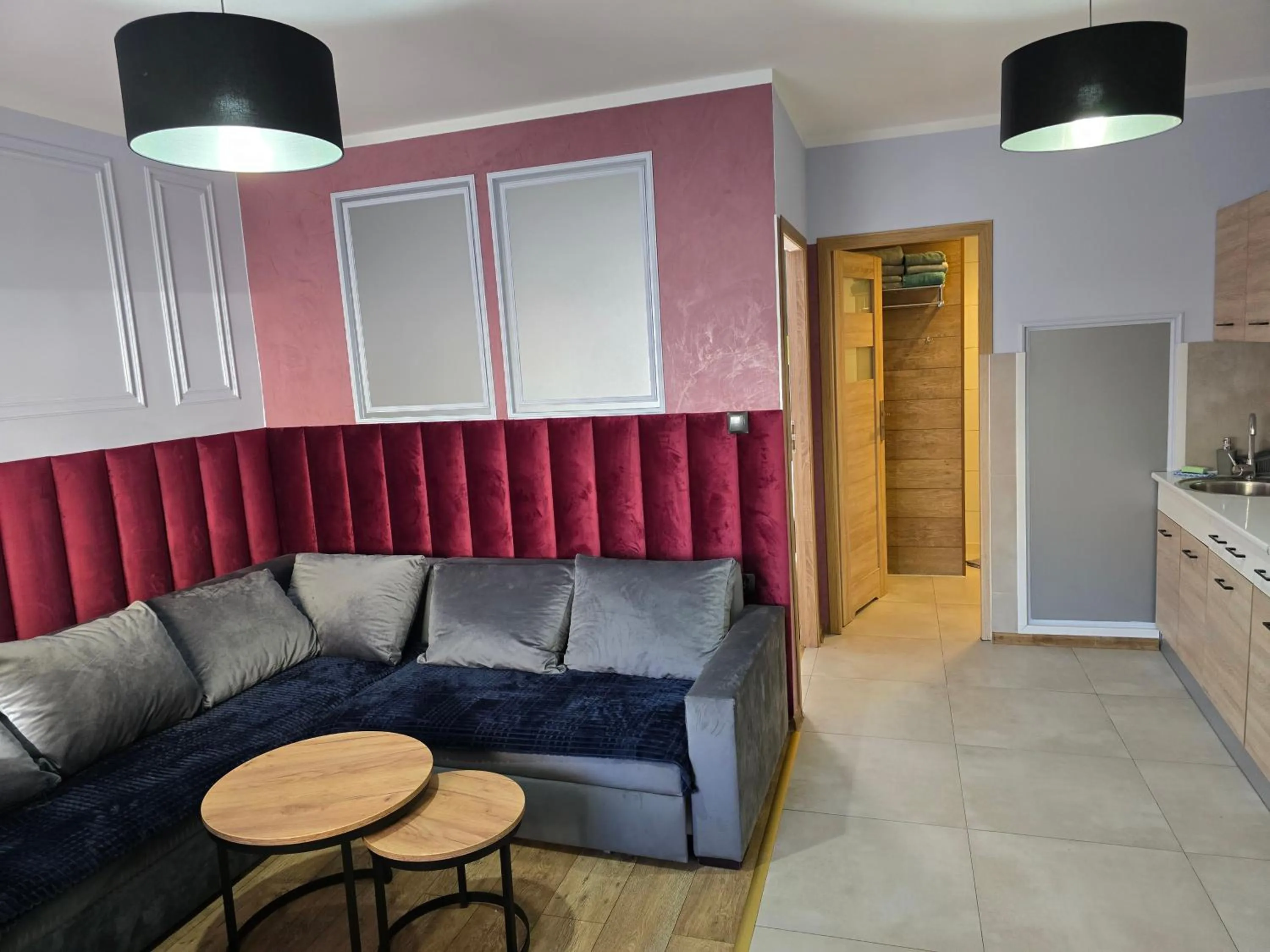 Kitchen or kitchenette in Eldom-NOCLEGI, Kolejowa 15 Wągrowiec