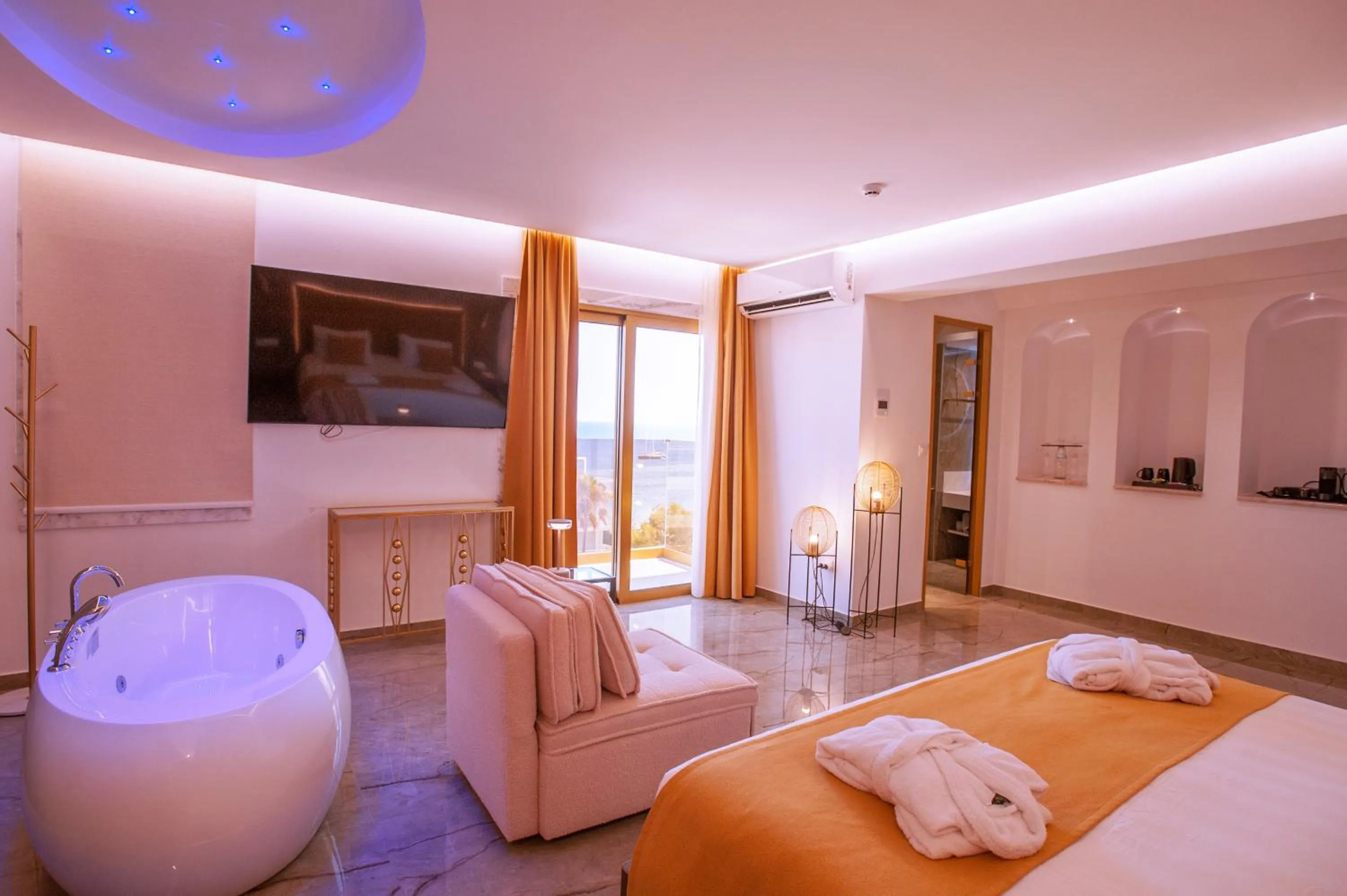 Bedroom, Bed in Rhodos Horizon Boutique-Adults only