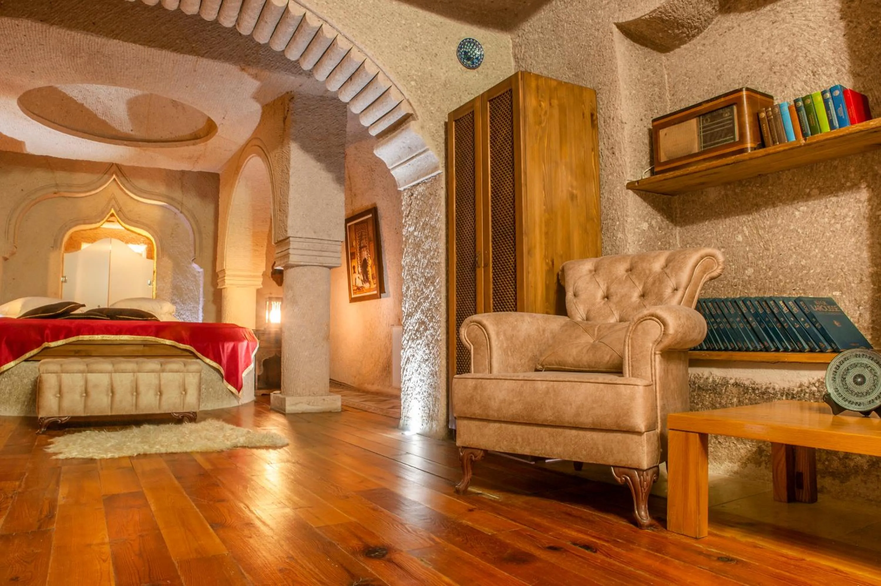 Living room in Ottoman Cave Suites