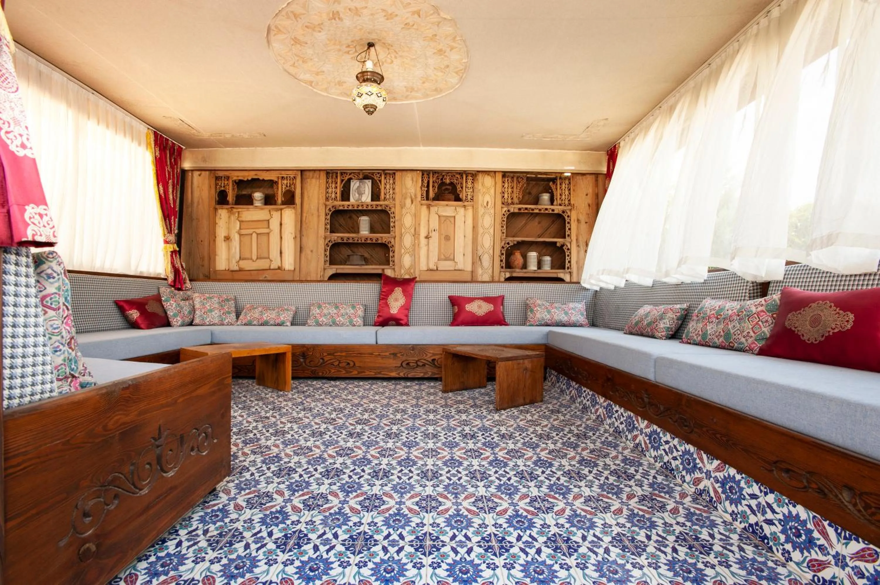Seating area in Ottoman Cave Suites