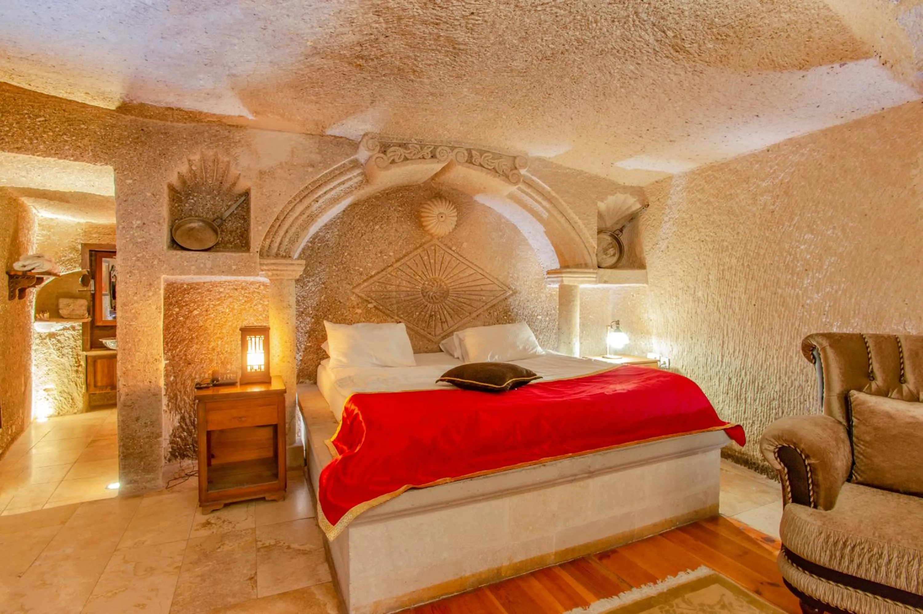 Bedroom in Ottoman Cave Suites