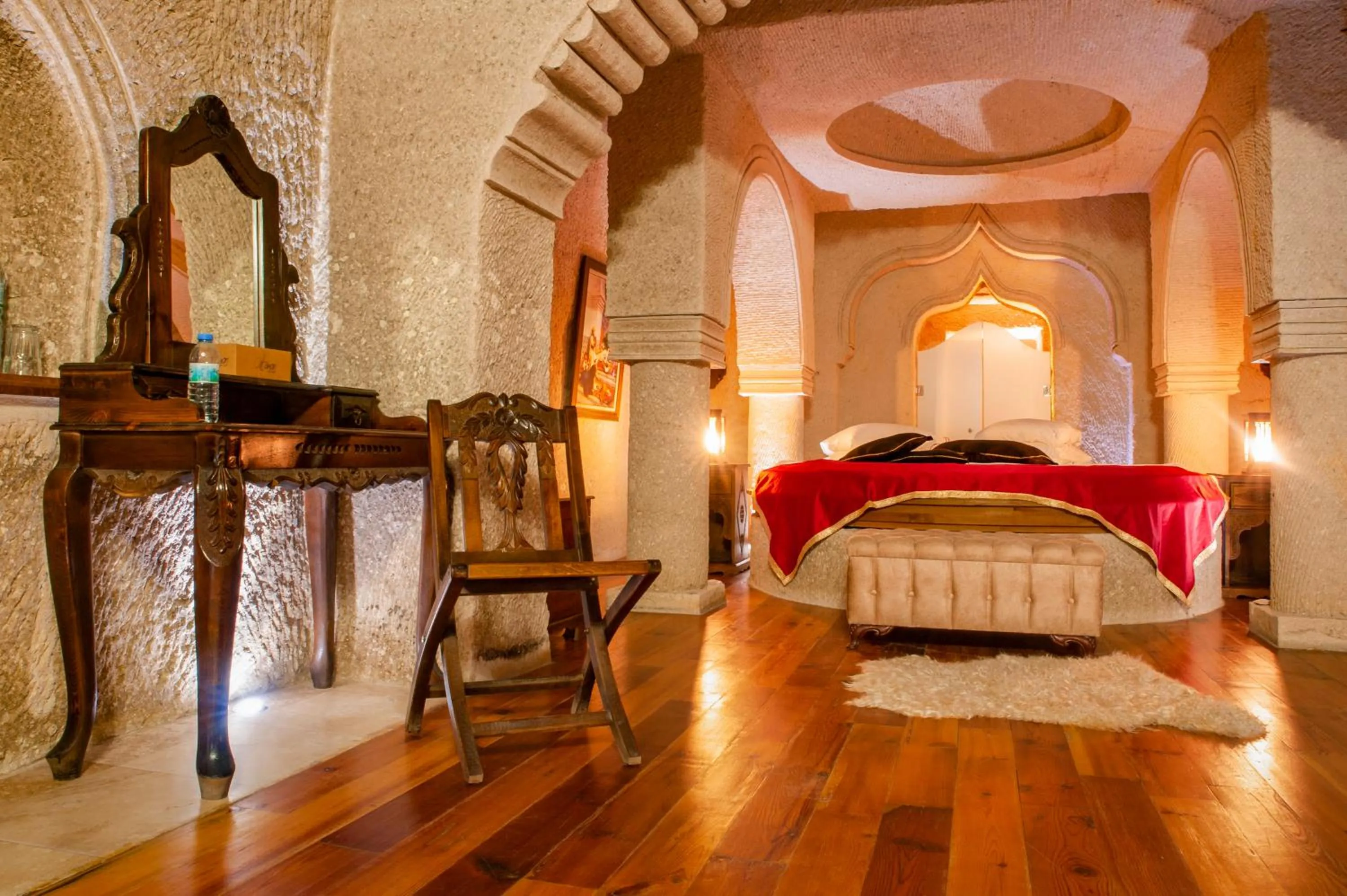 Bed in Ottoman Cave Suites