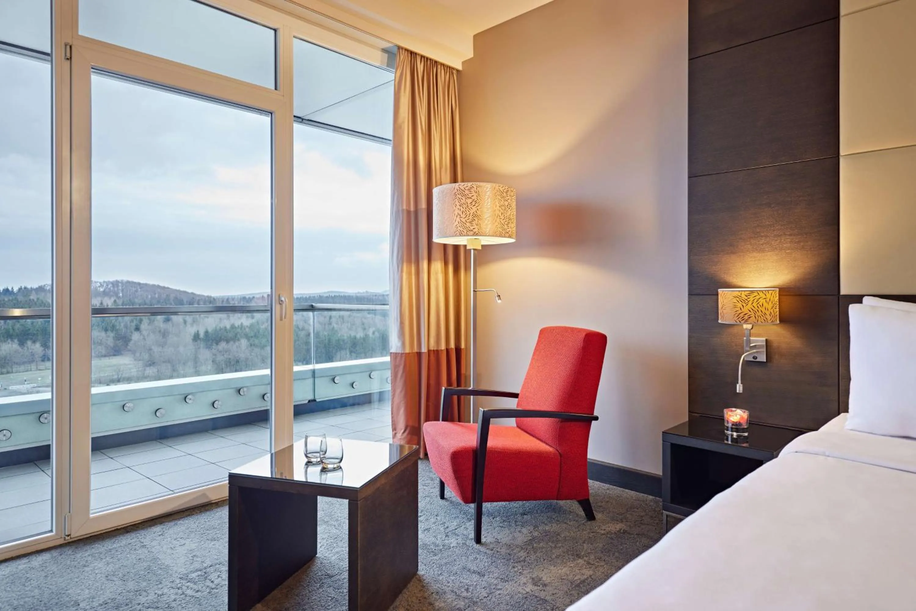 View (from property/room), Bed in Nürburgring Congress Hotel