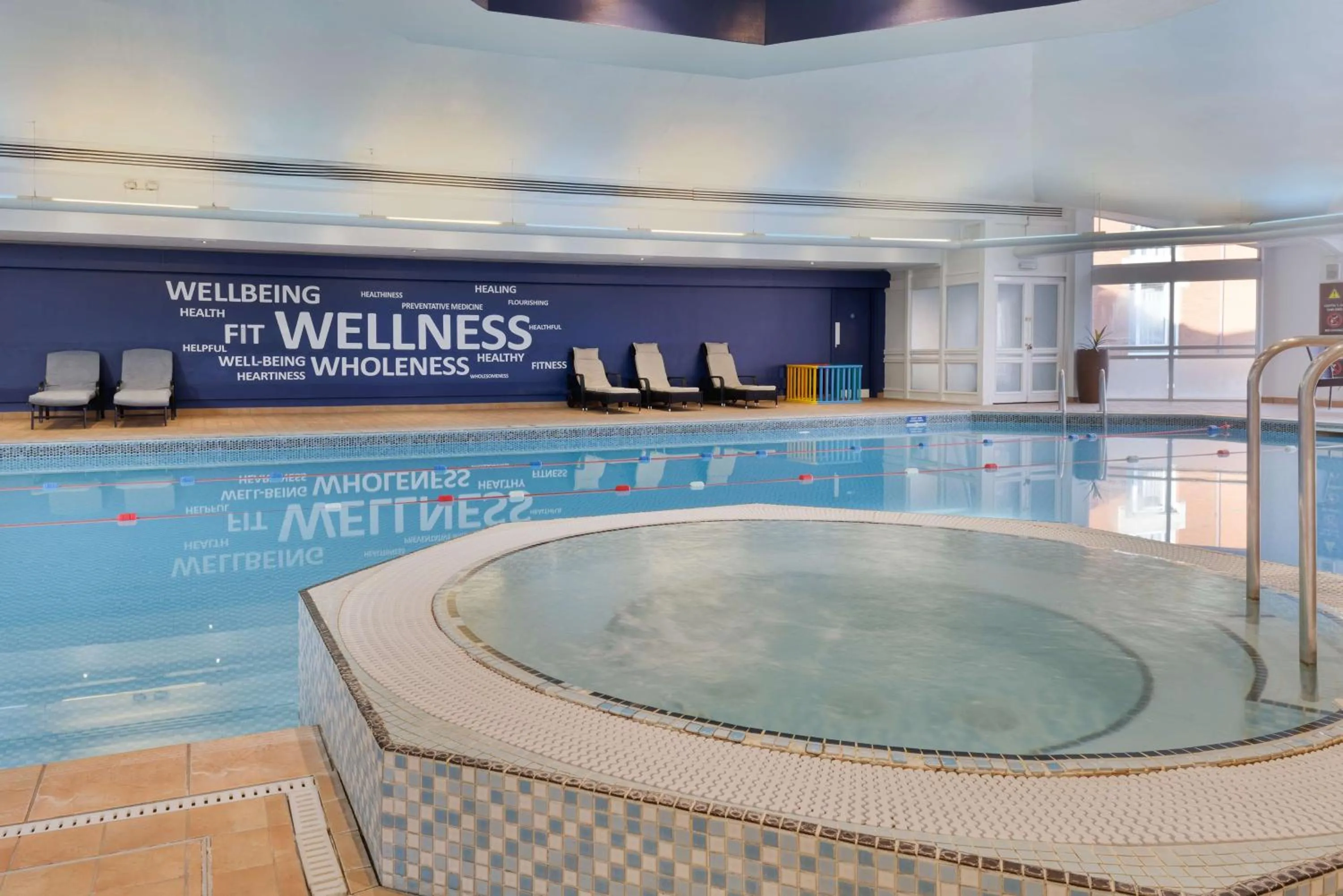 Pool view in Hilton Leicester Hotel