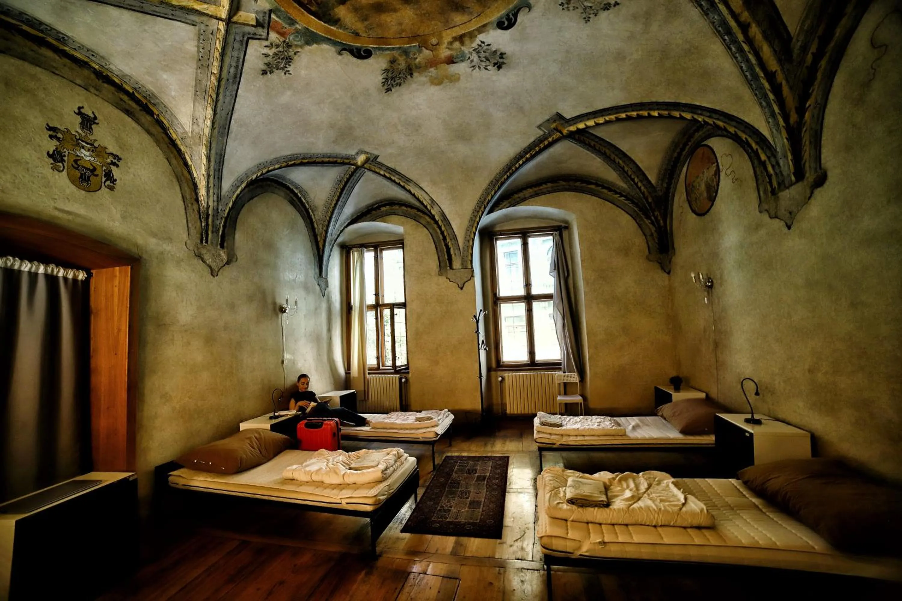 People, Bed in Hostel HOMEr - Old Town Square