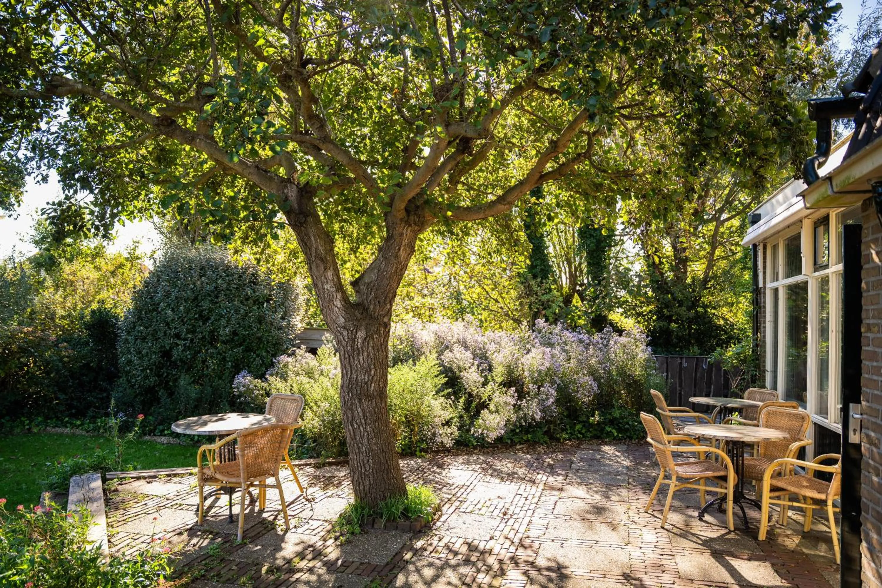 Patio in Hotel De Horper Wielen
