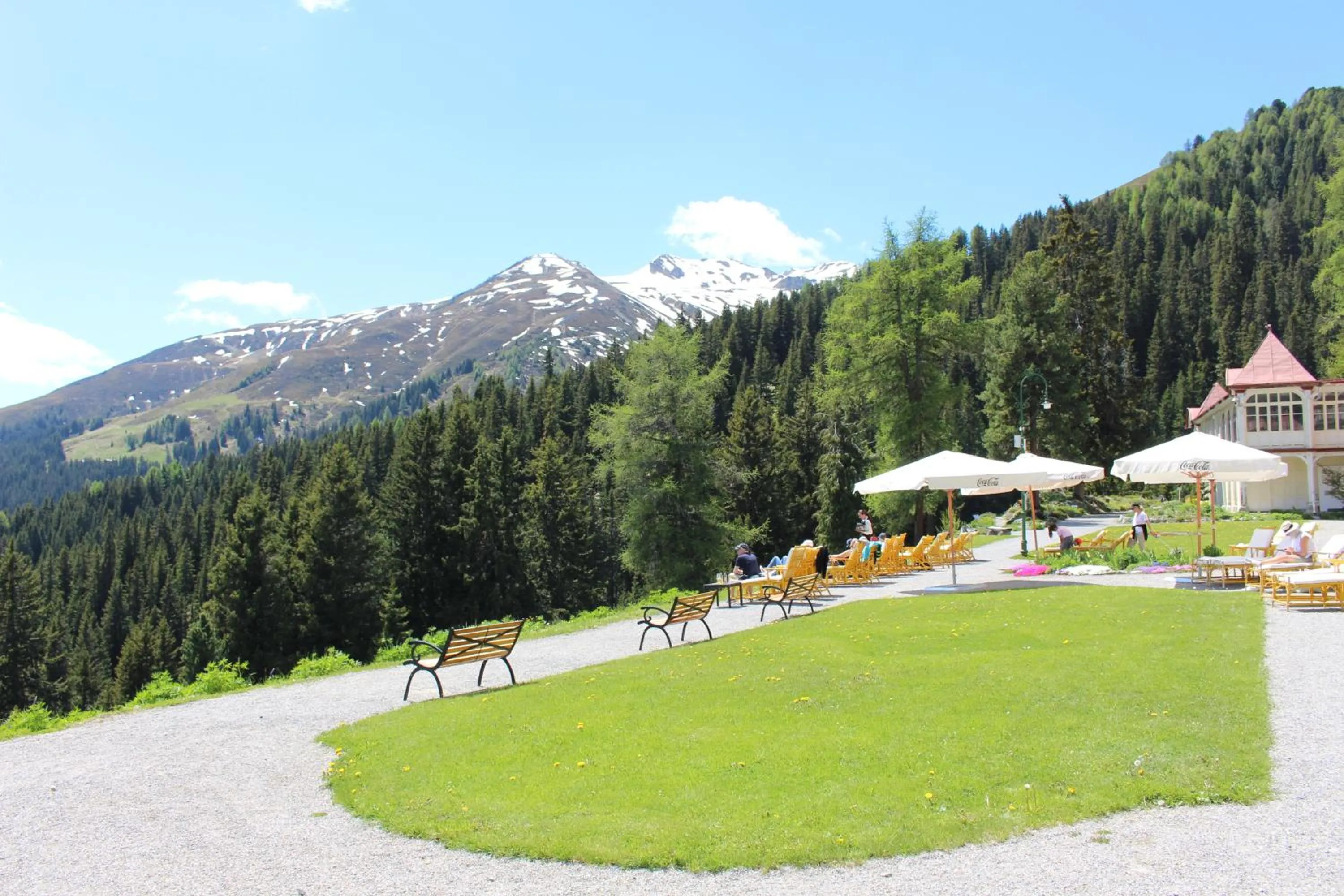 Balcony/Terrace in Schatzalp Hotel