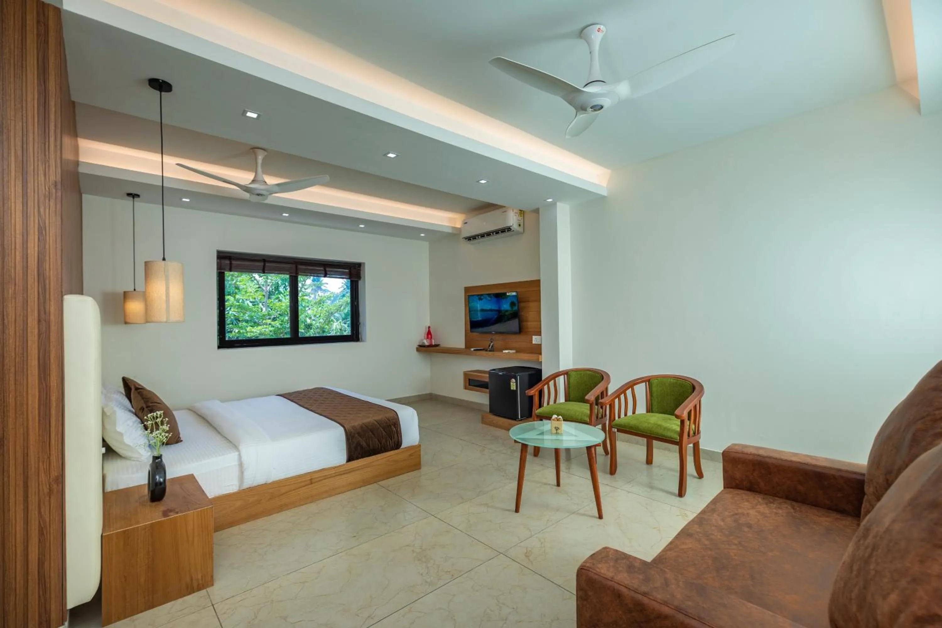 Bed in Haven Alleppey Beach Resort