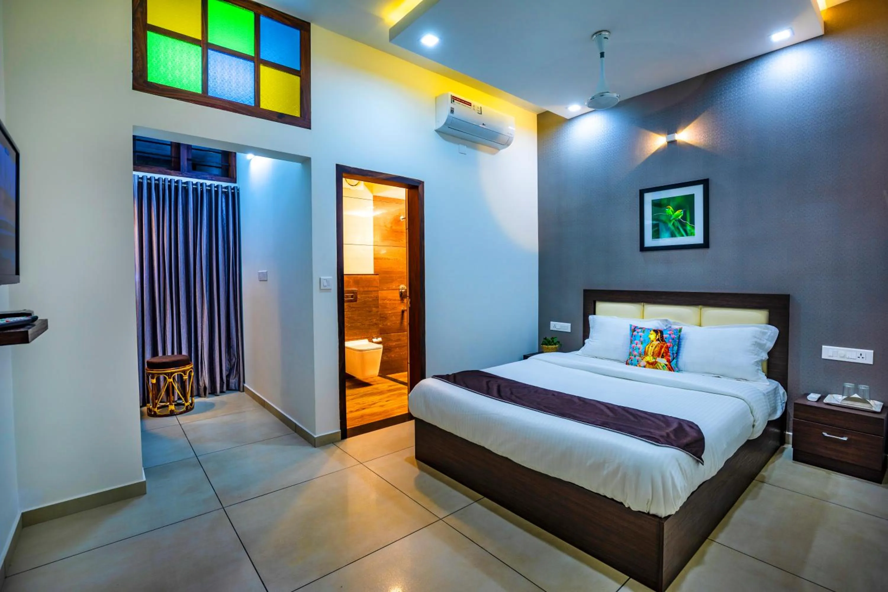 Bed in Haven Alleppey Beach Resort