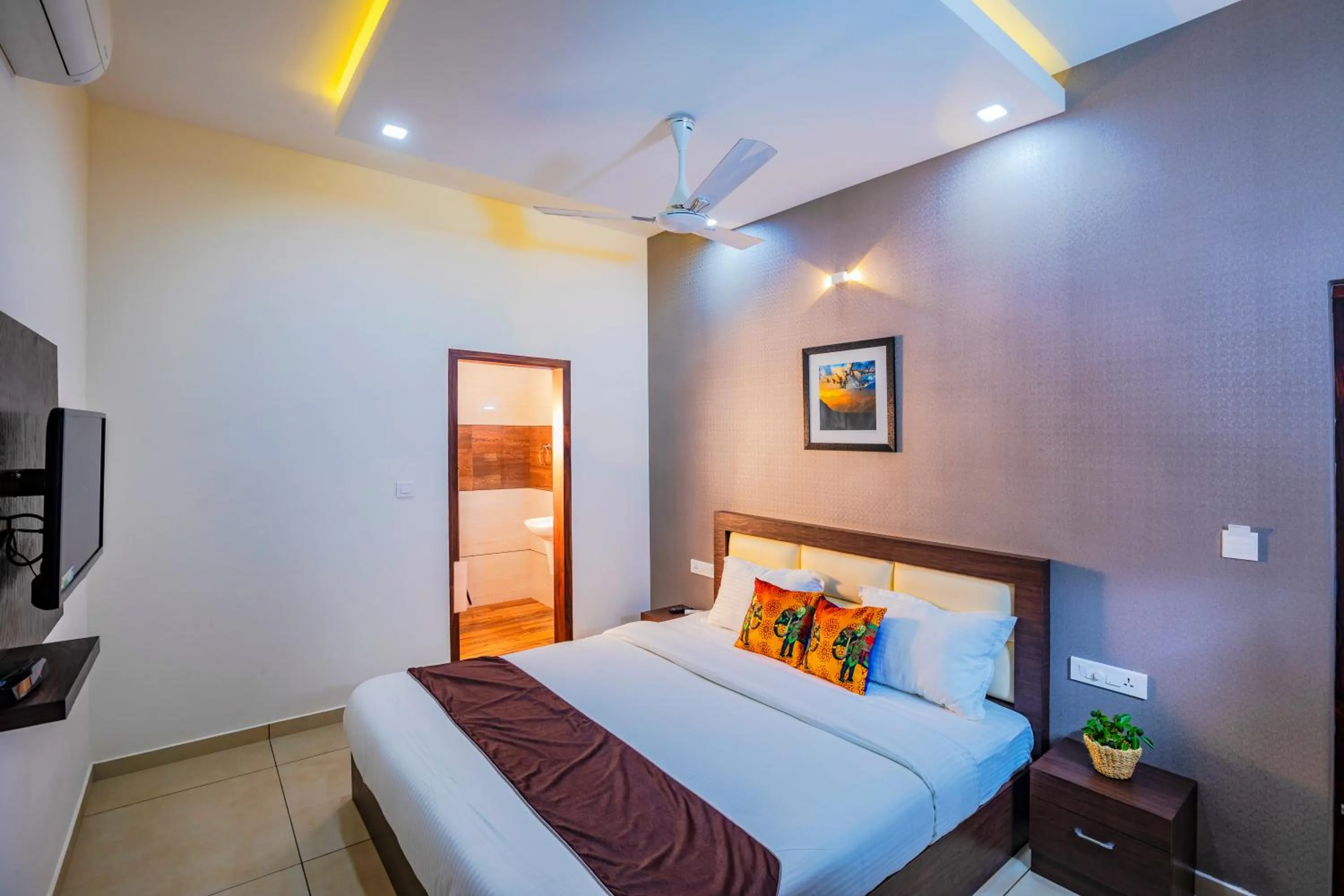 Bed in Haven Alleppey Beach Resort