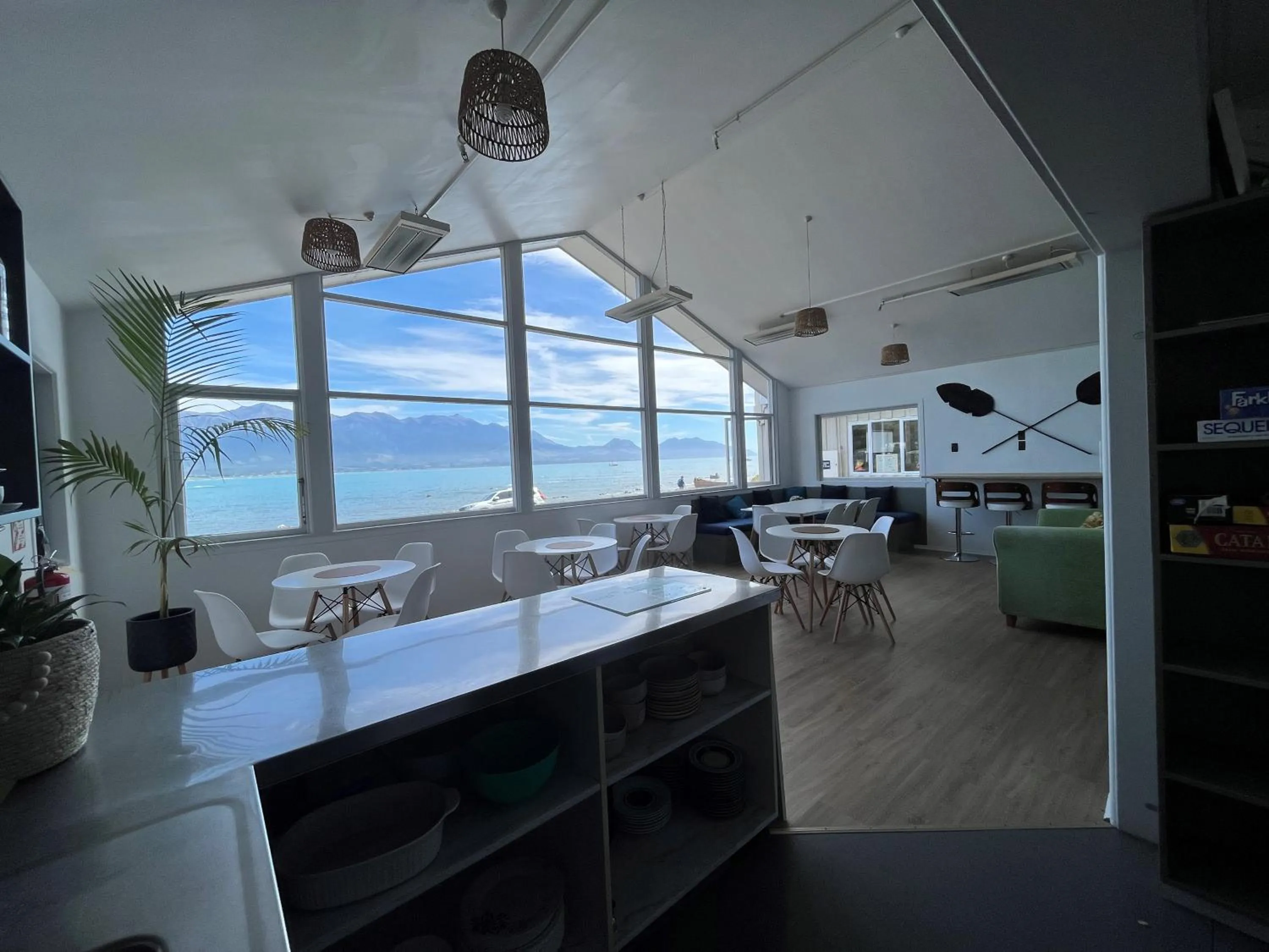 Seating area in Kaikoura Seaside lodge