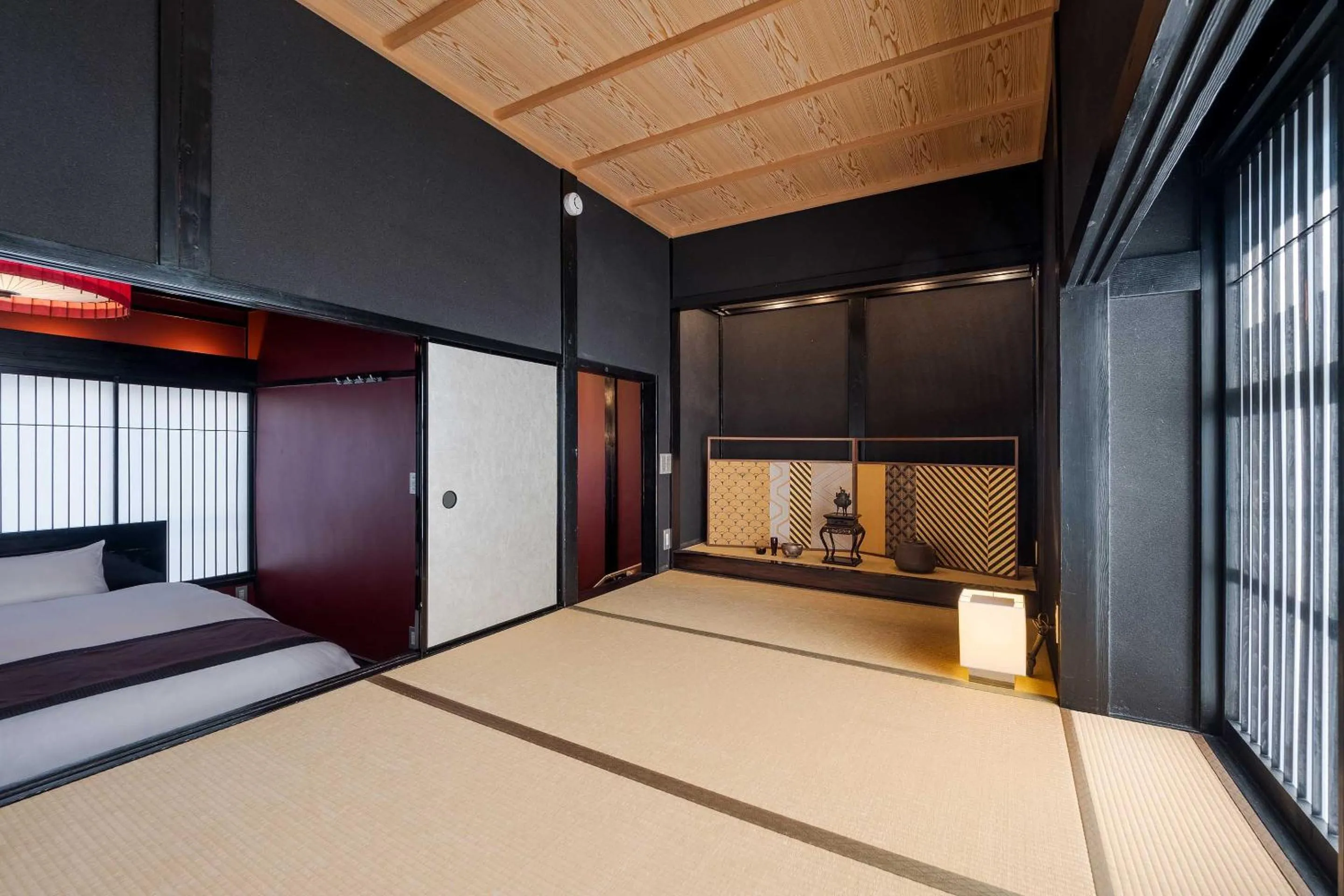 Bedroom, Bed in Suo an Machiya House