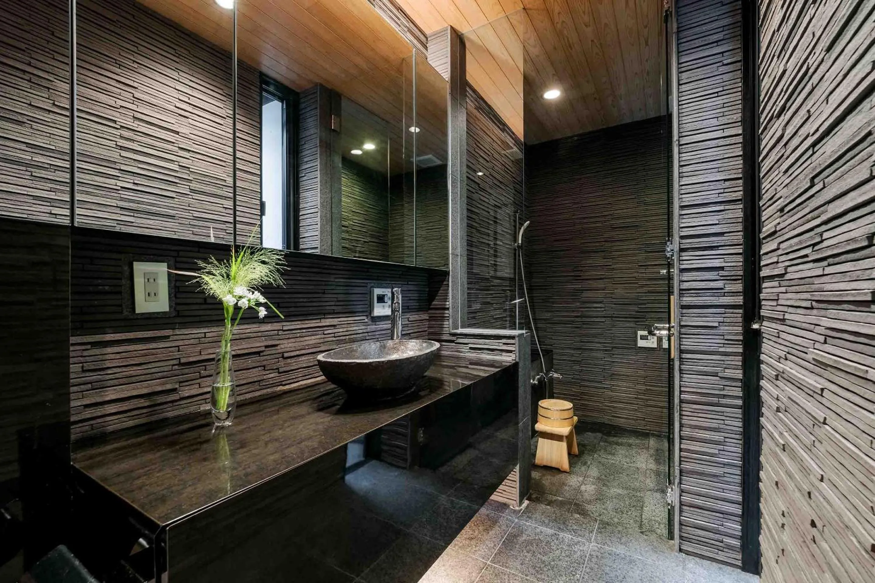 Bathroom in Shobu an Machiya House