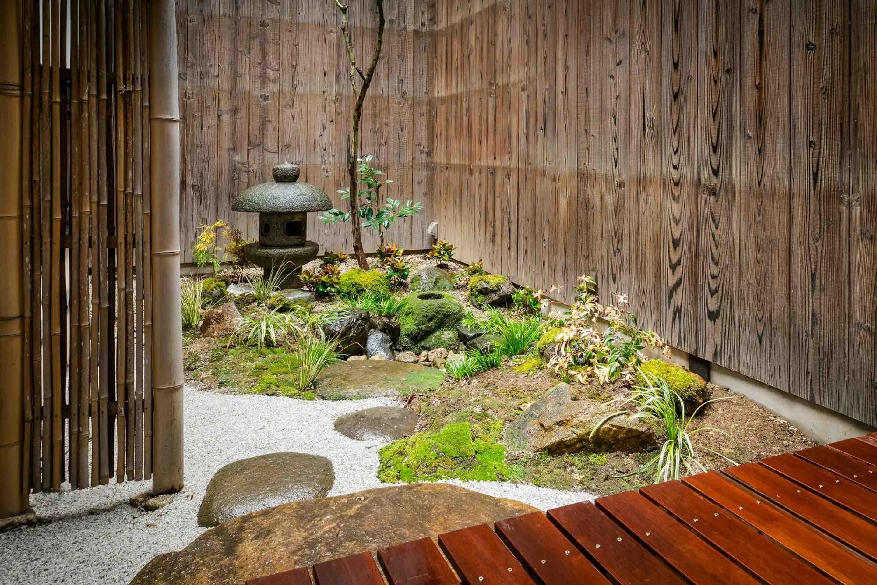 Garden view in Shobu an Machiya House