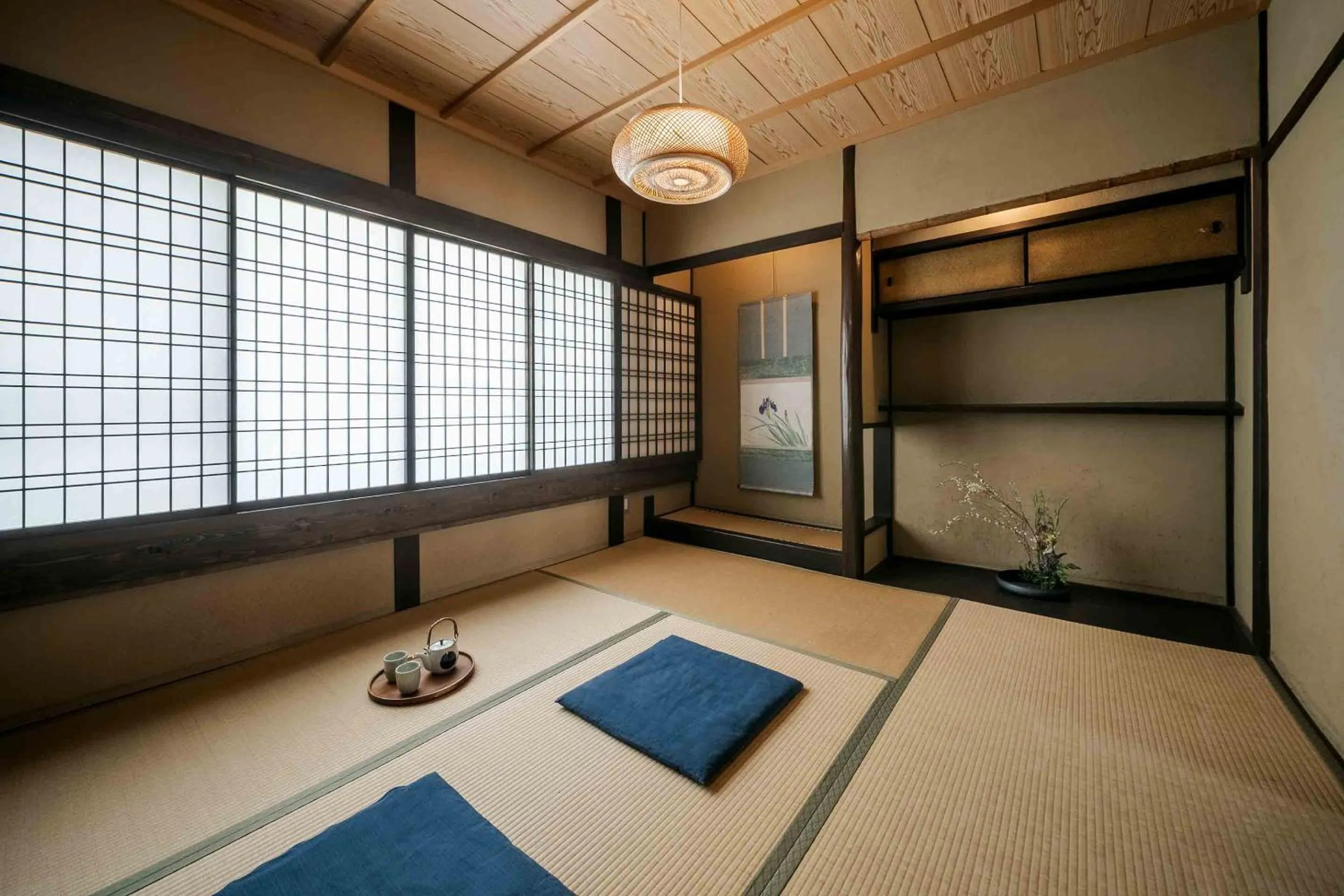 Bedroom, Bed in Shobu an Machiya House
