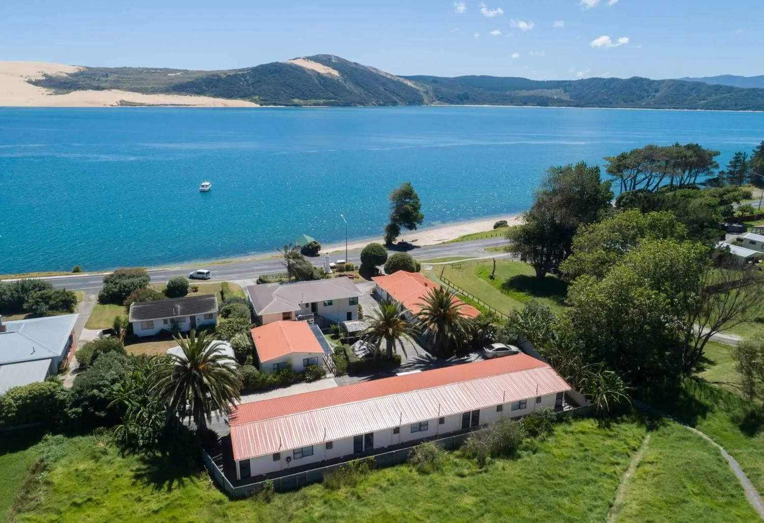 Bird's eye view in Opononi Lighthouse Motel