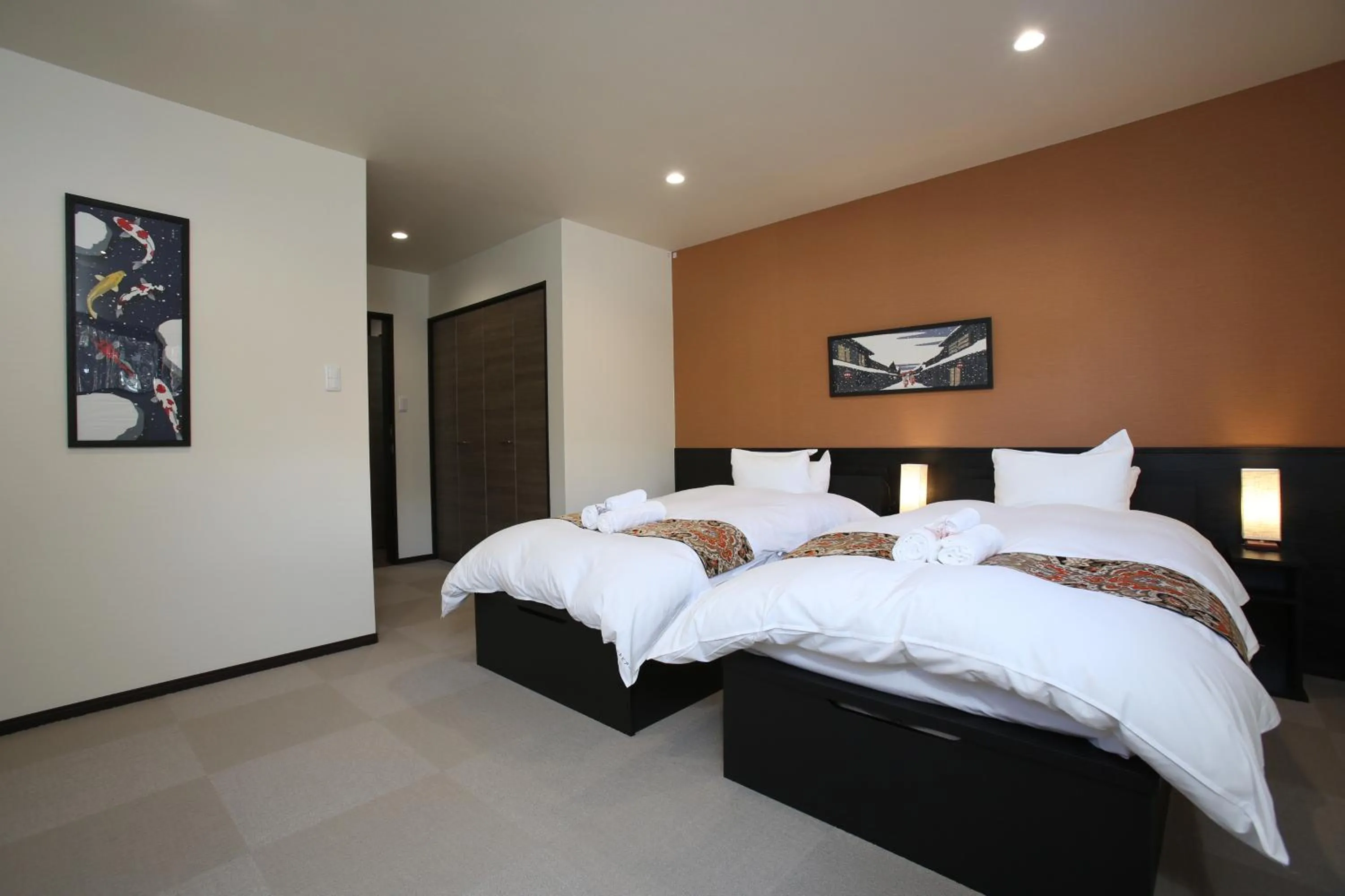 Bed in Snowlines Apartments Hakuba