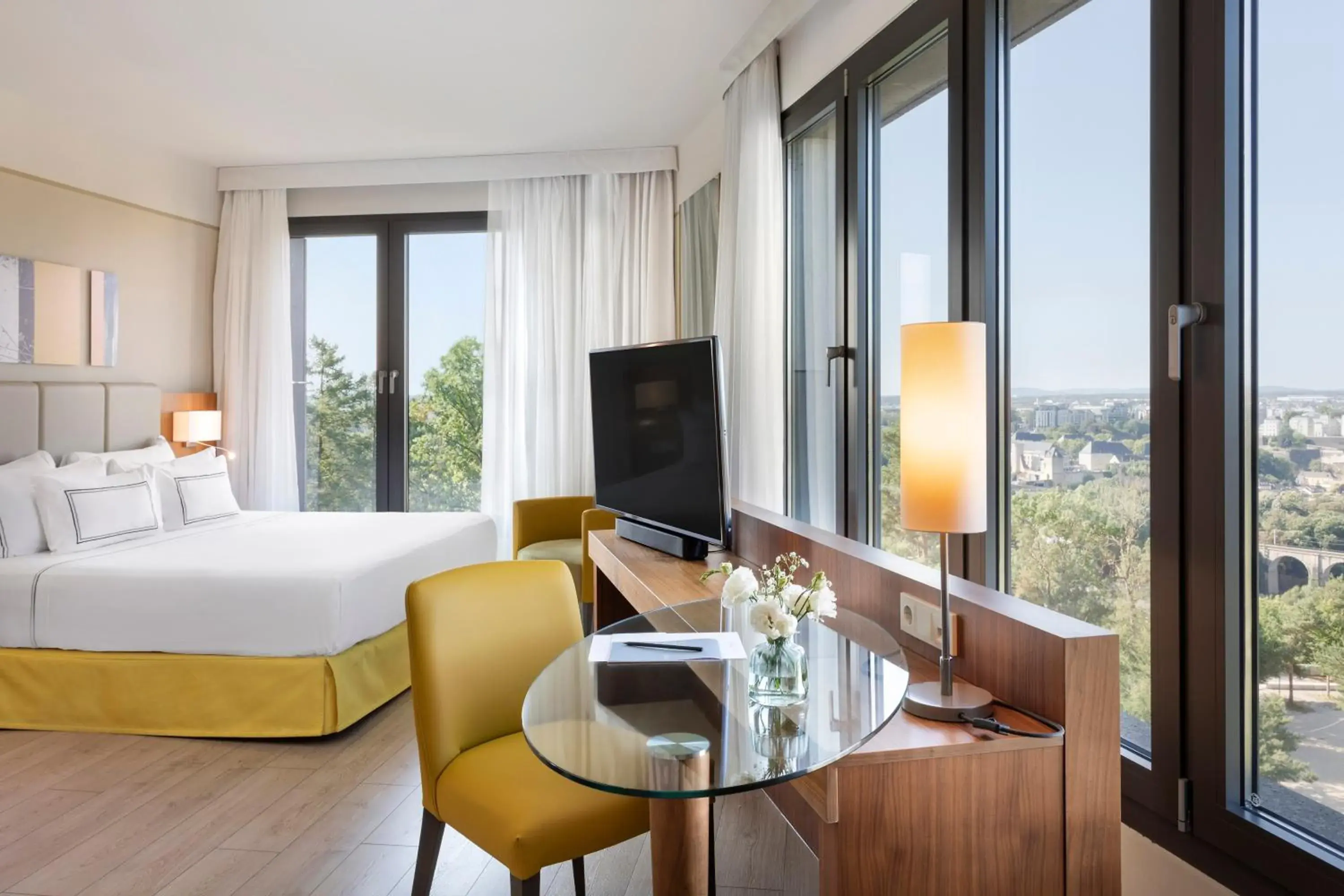 The Level Premium Room with City View and Executive Lounge Access in Melia Luxembourg The Level Premium Room with City View and Executive Lounge Access in Melia Luxembourg
