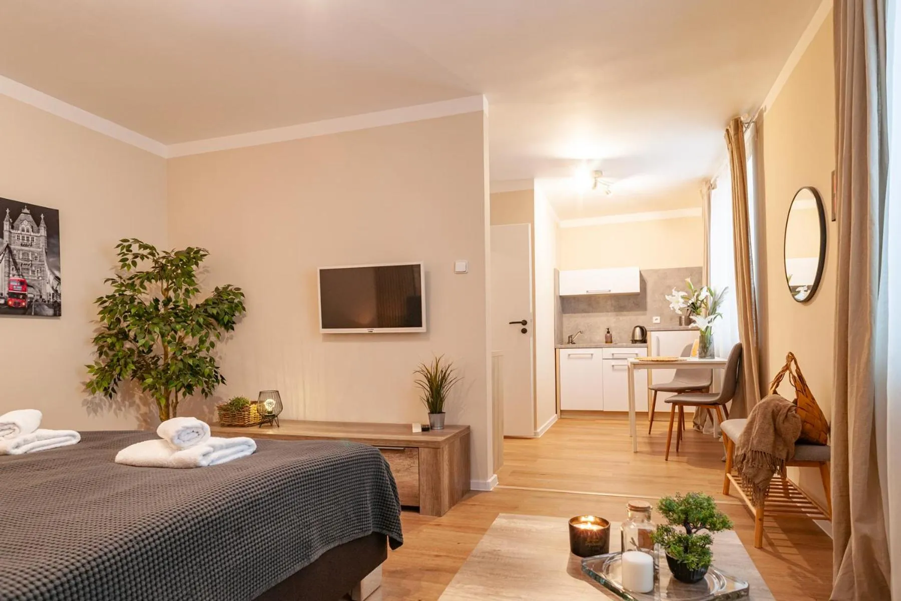 Bed in STING Apartments Havířov