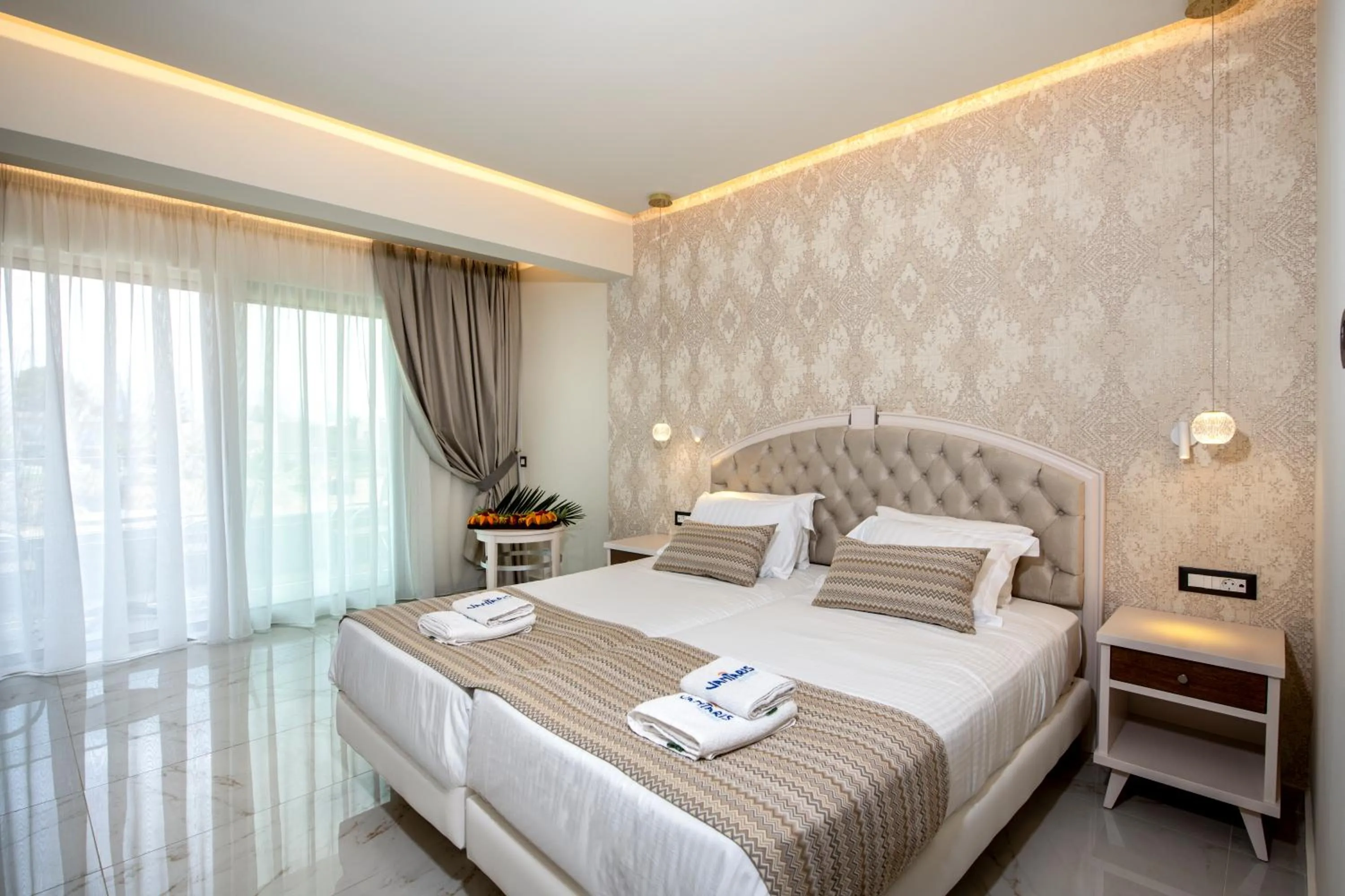 Bed in Vantaris Luxury Beach Resort