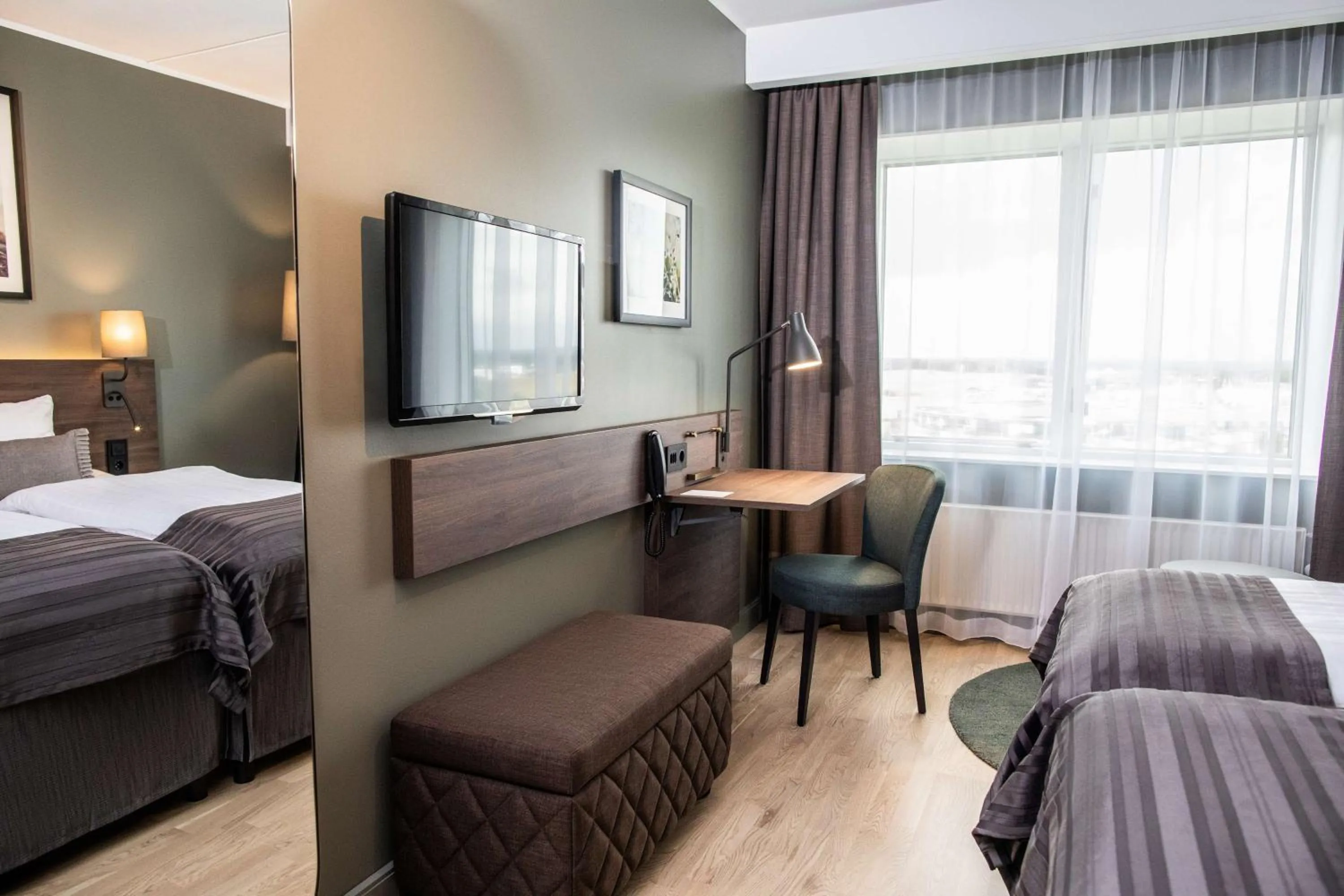 Bedroom, Bed in Scandic Kolding