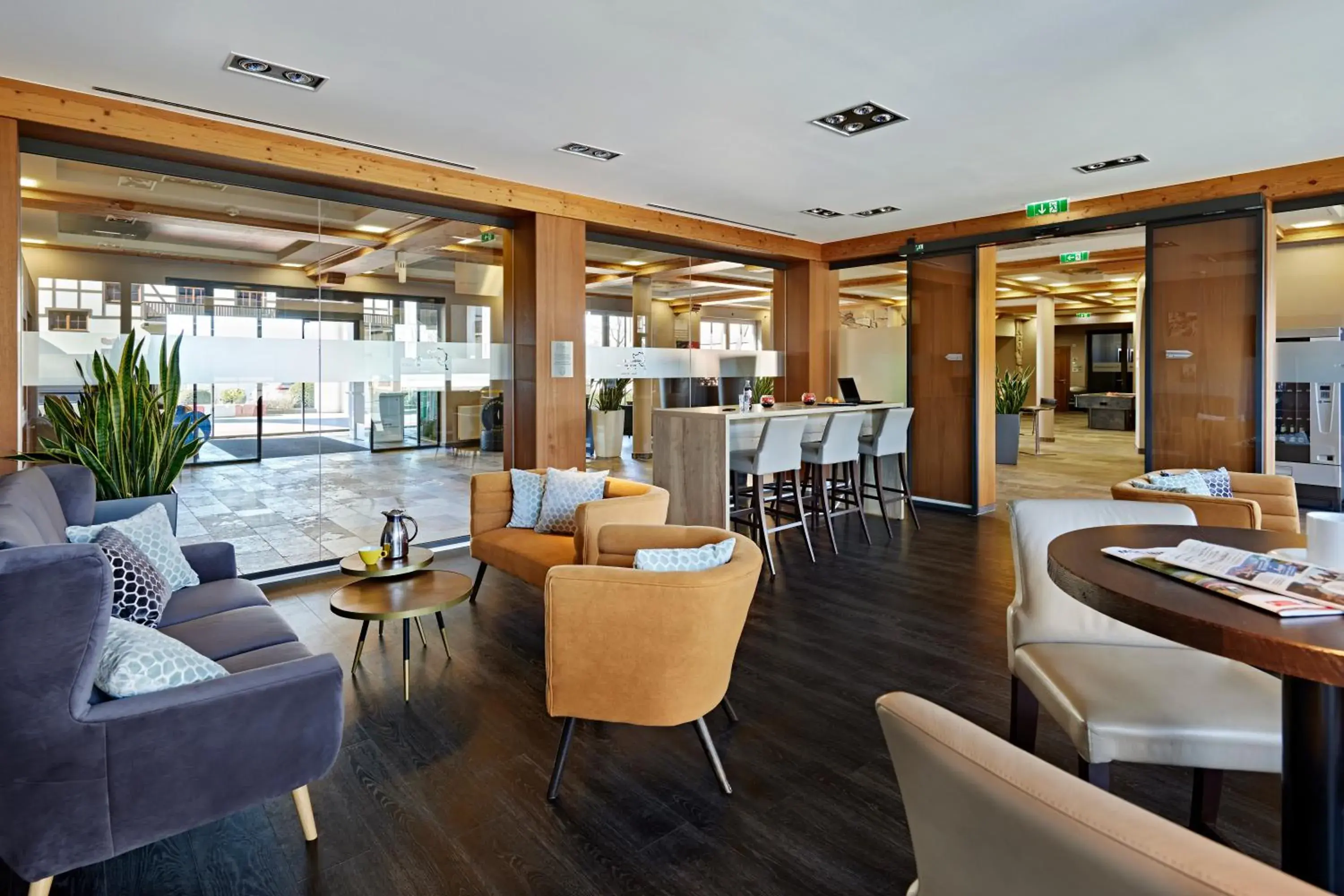 Lobby or reception in Lindner Hotel Nurburgring Motorsport, part of JdV by Hyatt Lobby or reception in Lindner Hotel Nurburgring Motorsport, part of JdV by Hyatt