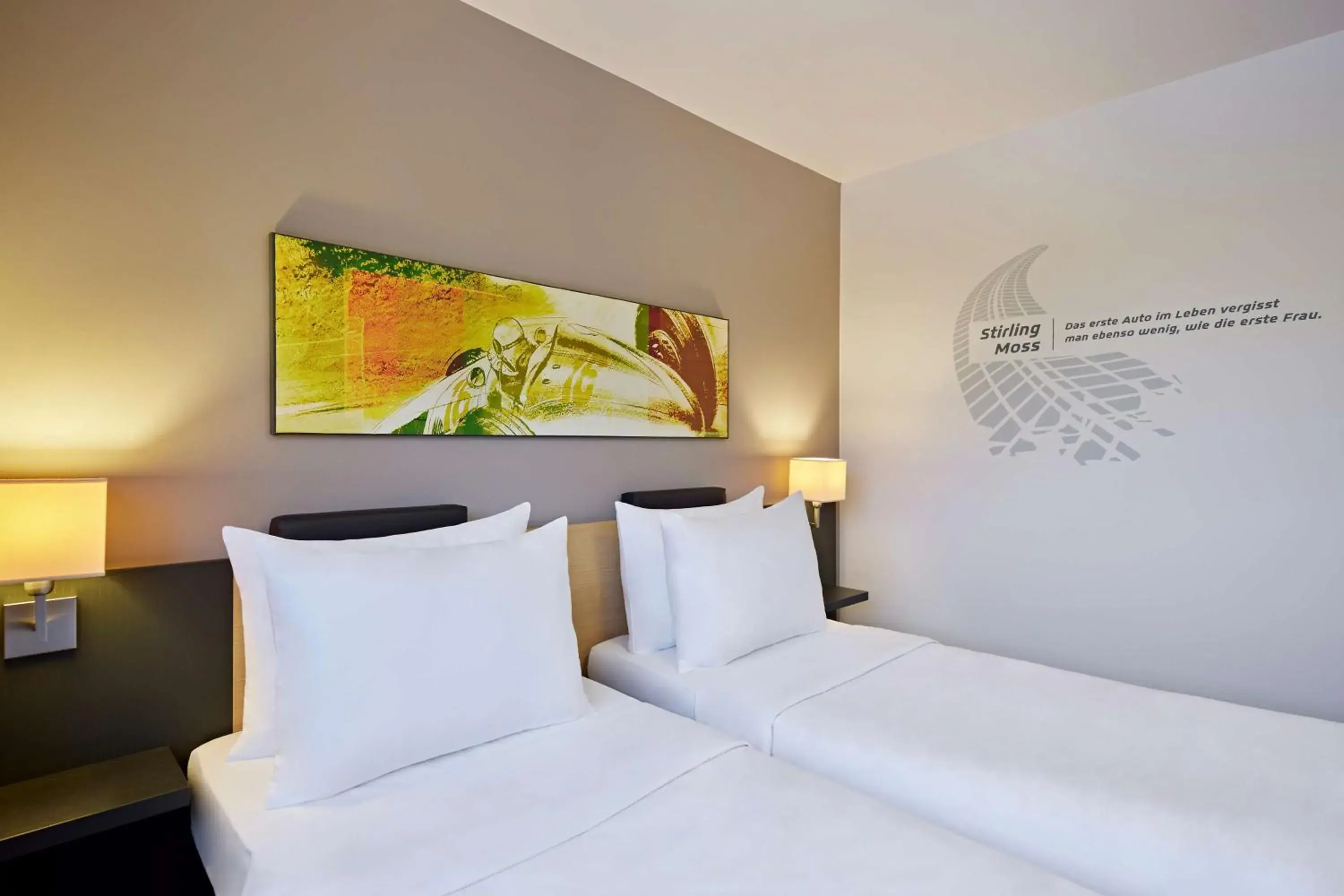 Bed in Lindner Hotel Nurburgring Motorsport, part of JdV by Hyatt Bed in Lindner Hotel Nurburgring Motorsport, part of JdV by Hyatt