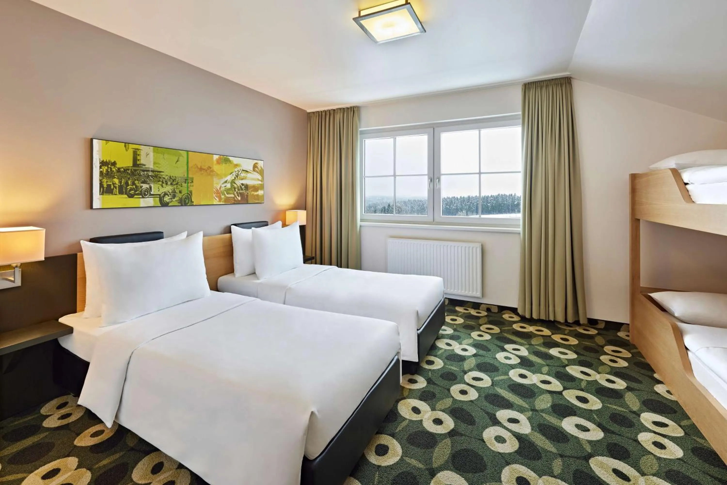 Photo of the whole room, Bed in Nürburgring Motorsport Hotel