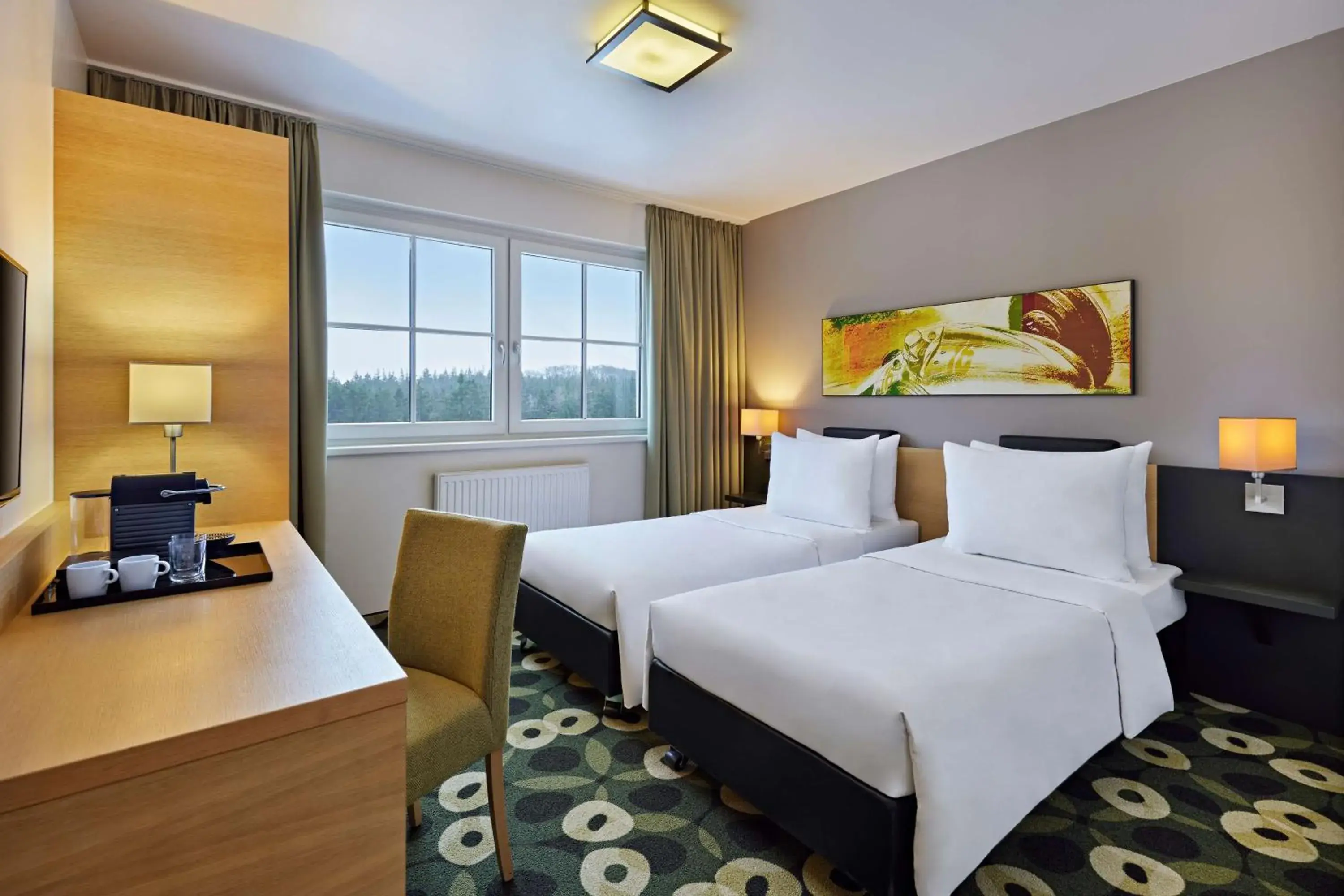 Photo of the whole room, Bed in Lindner Hotel Nurburgring Motorsport, part of JdV by Hyatt Photo of the whole room, Bed in Lindner Hotel Nurburgring Motorsport, part of JdV by Hyatt