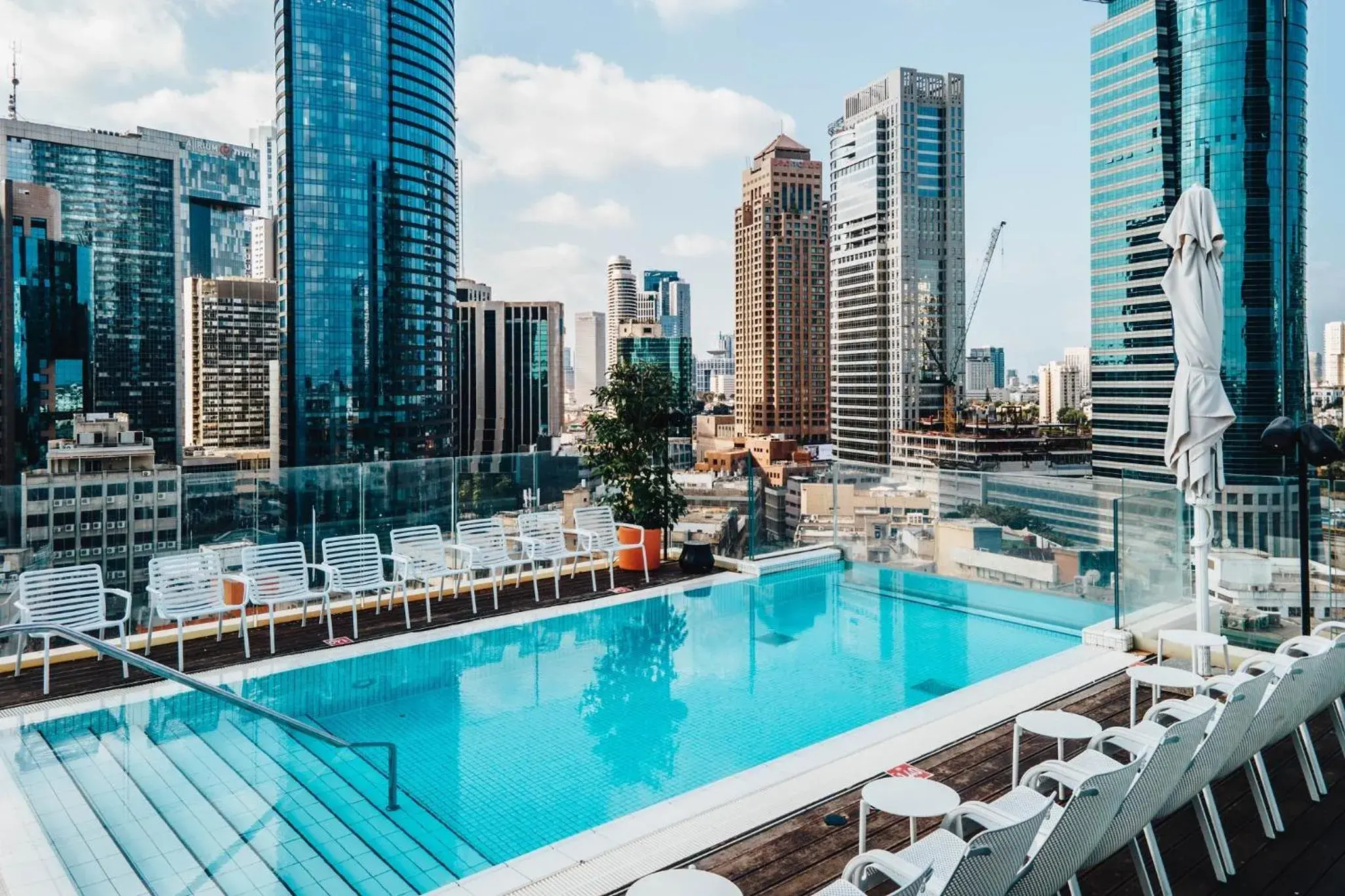Pool view in Hotel Indigo Tel Aviv - Diamond District by IHG Pool view in Hotel Indigo Tel Aviv - Diamond District by IHG