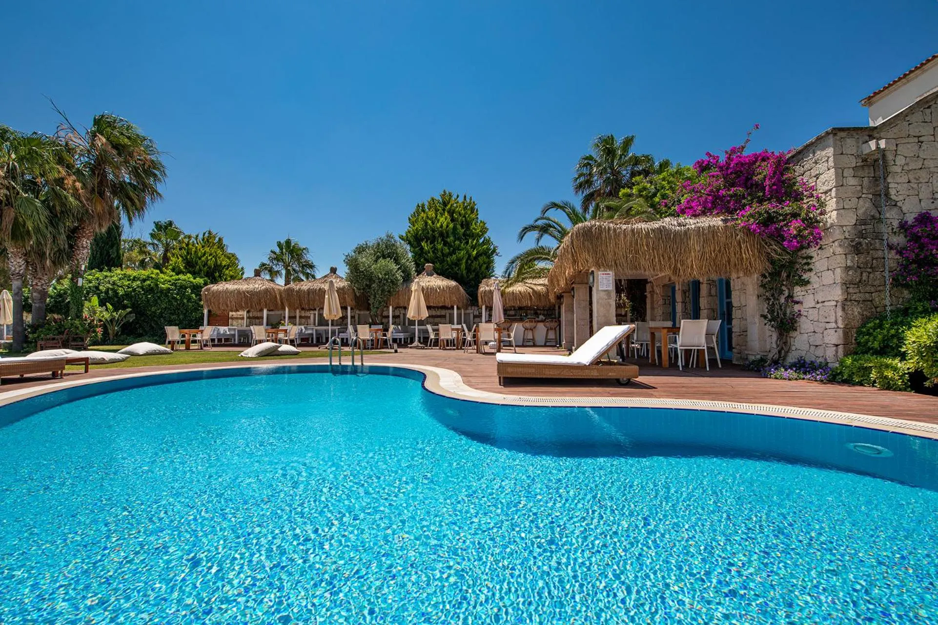 Pool view in Port Alacati Hotel