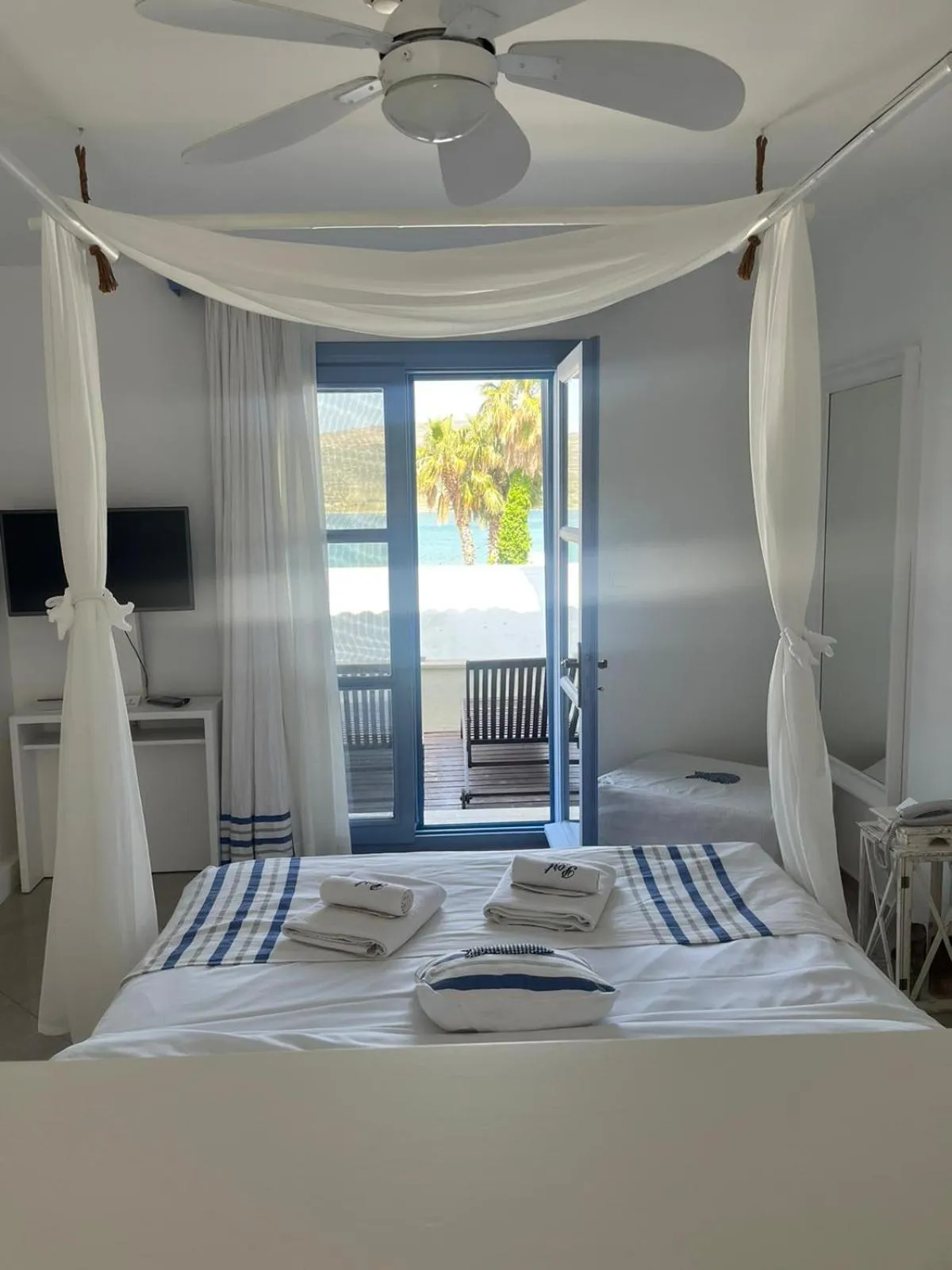 Bed in Port Alacati Hotel