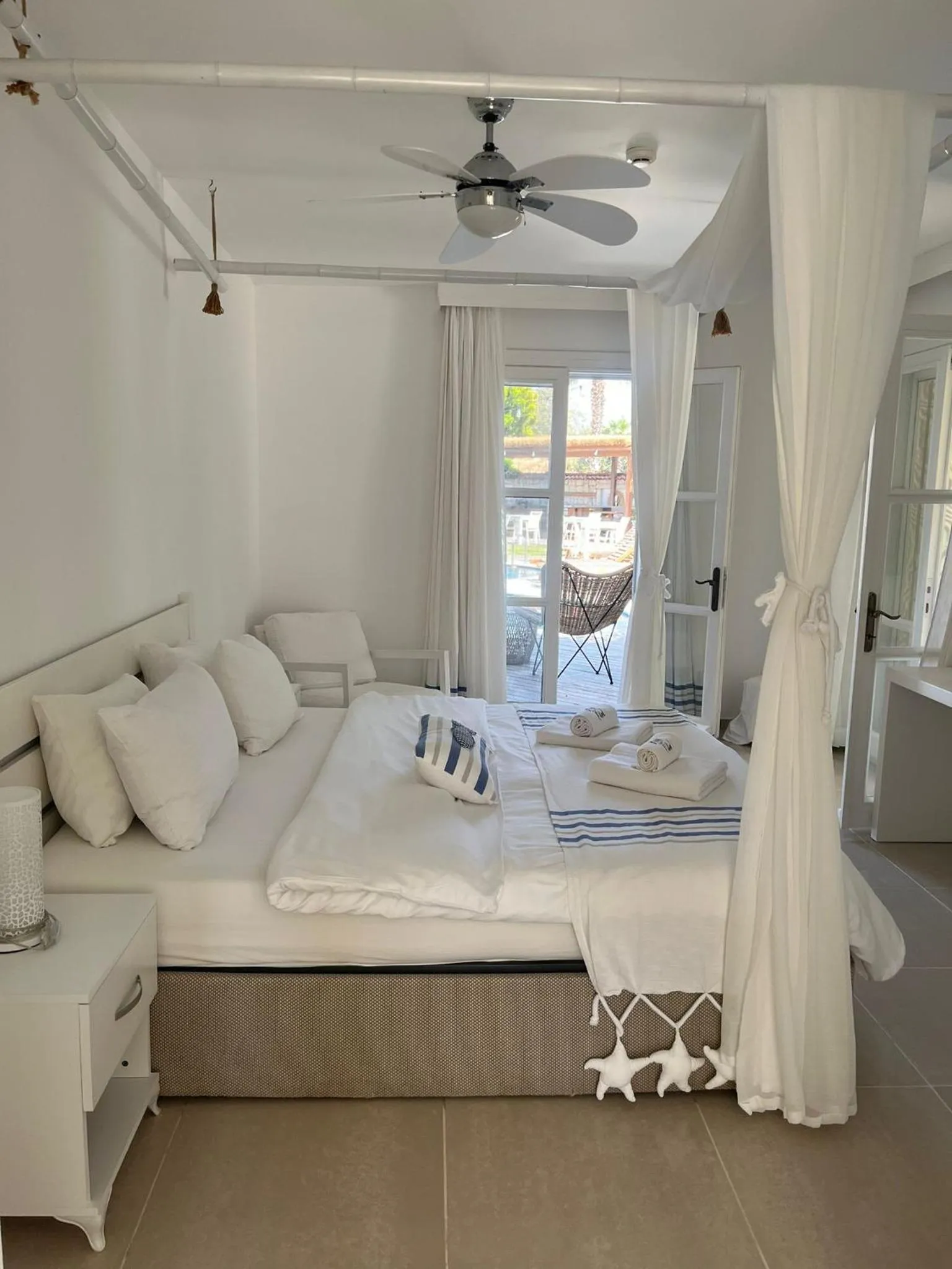 Bed in Port Alacati Hotel