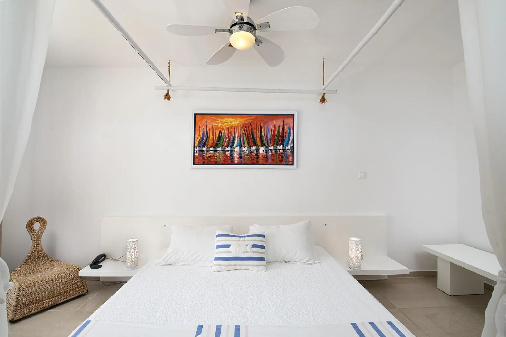 Photo of the whole room, Bed in Port Alacati Hotel