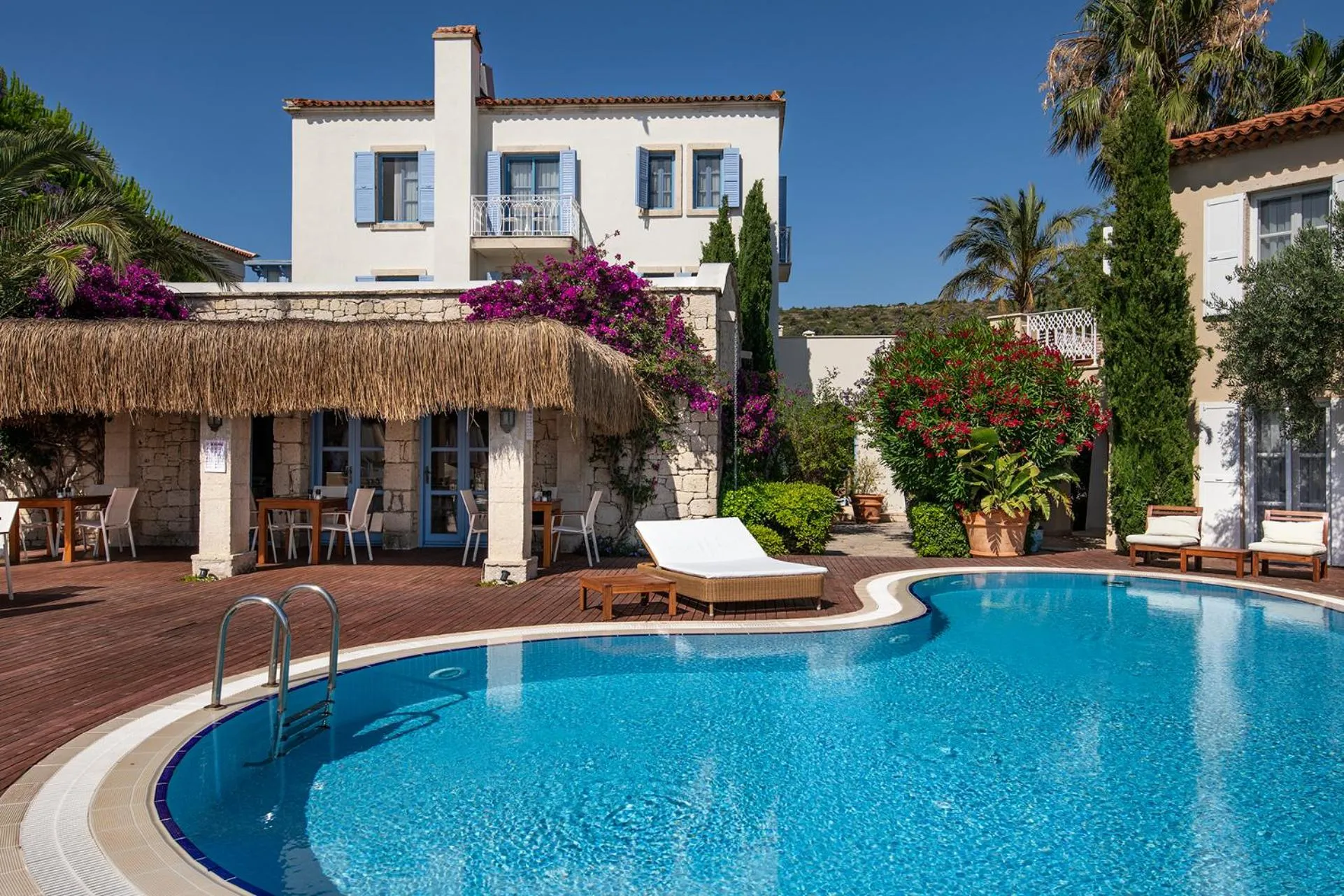 Pool view in Port Alacati Hotel