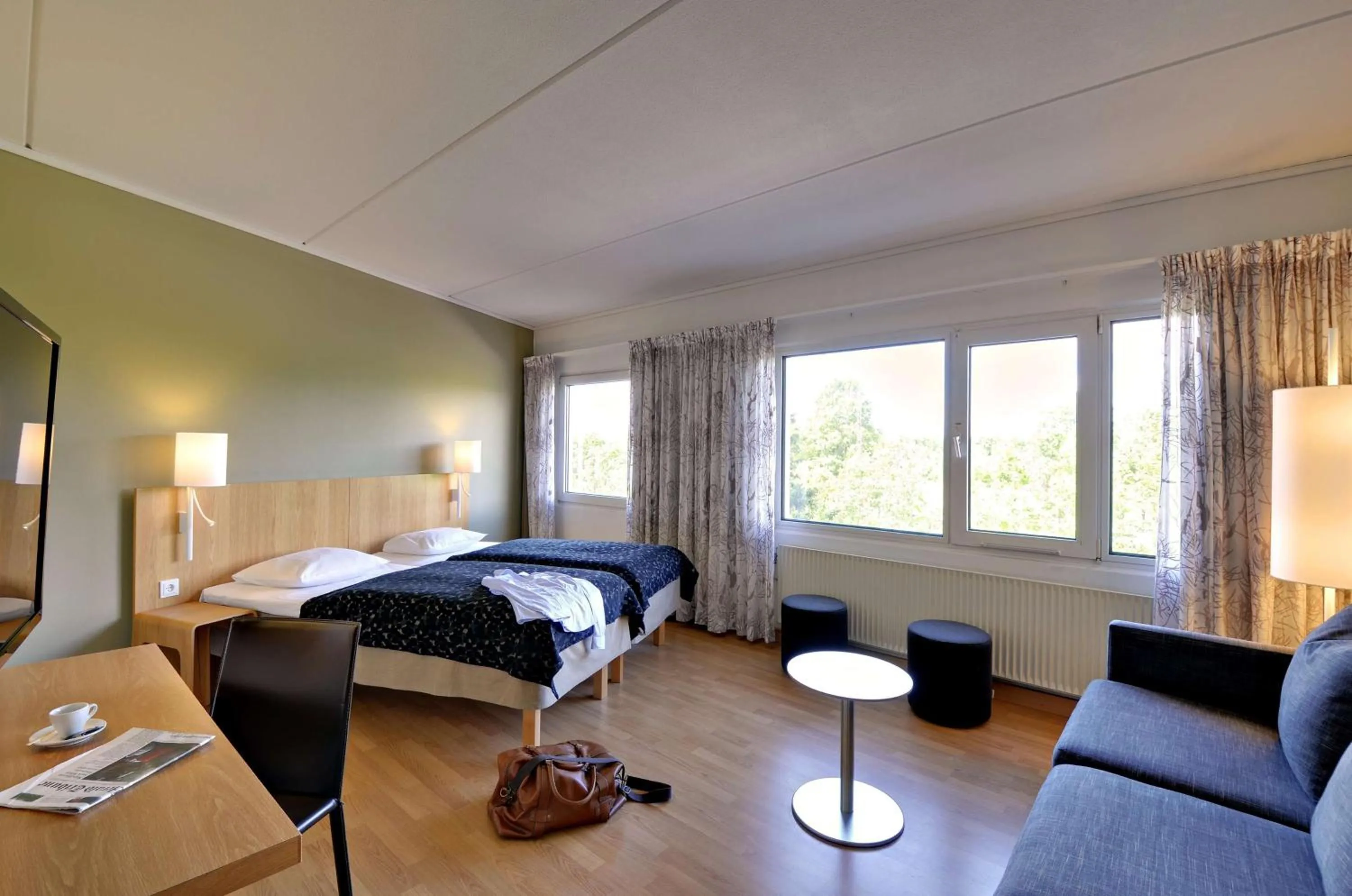 Photo of the whole room, Bed in Scandic Aarhus Vest
