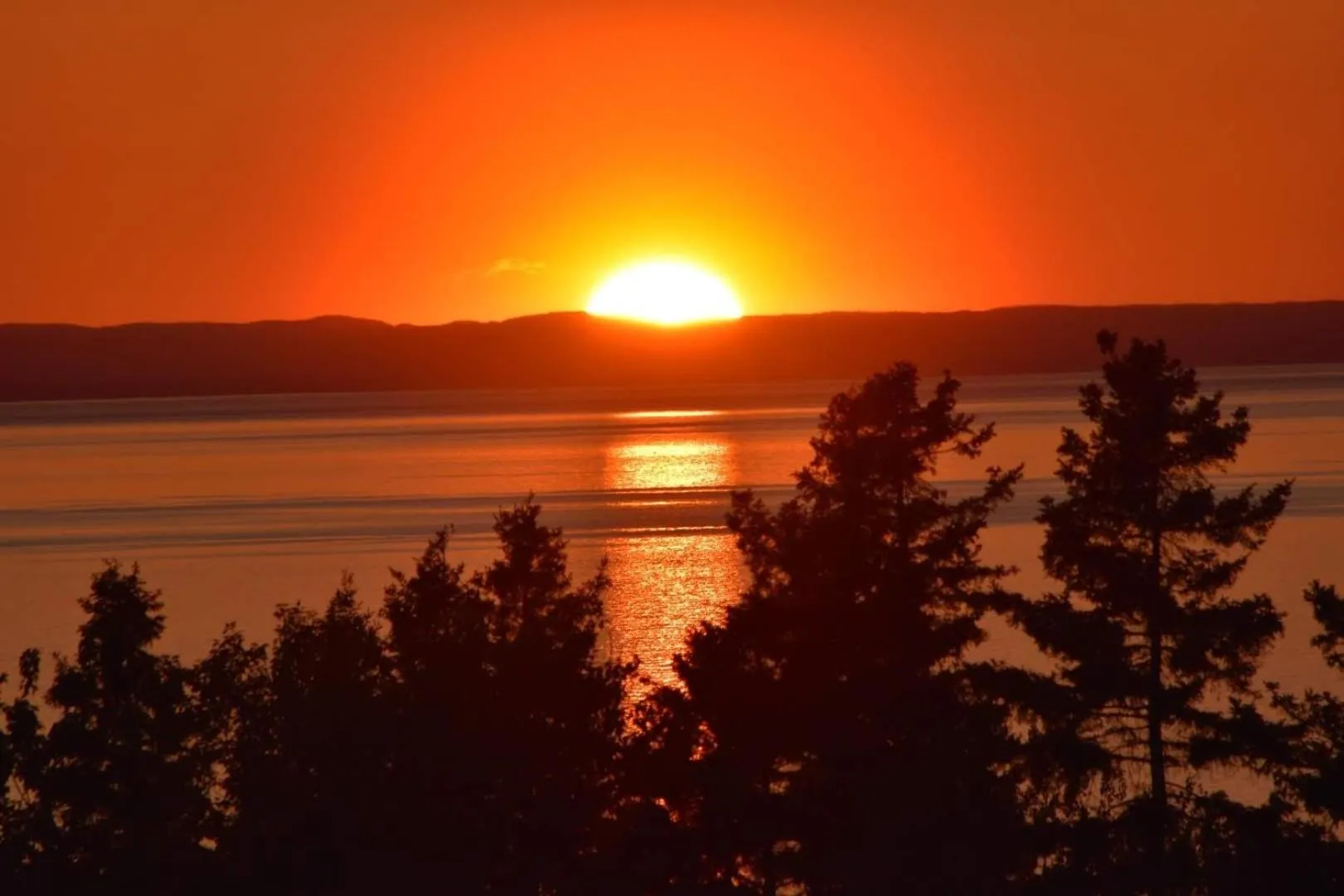 Sunset in Motel de L'Anse et Camping Rimouski