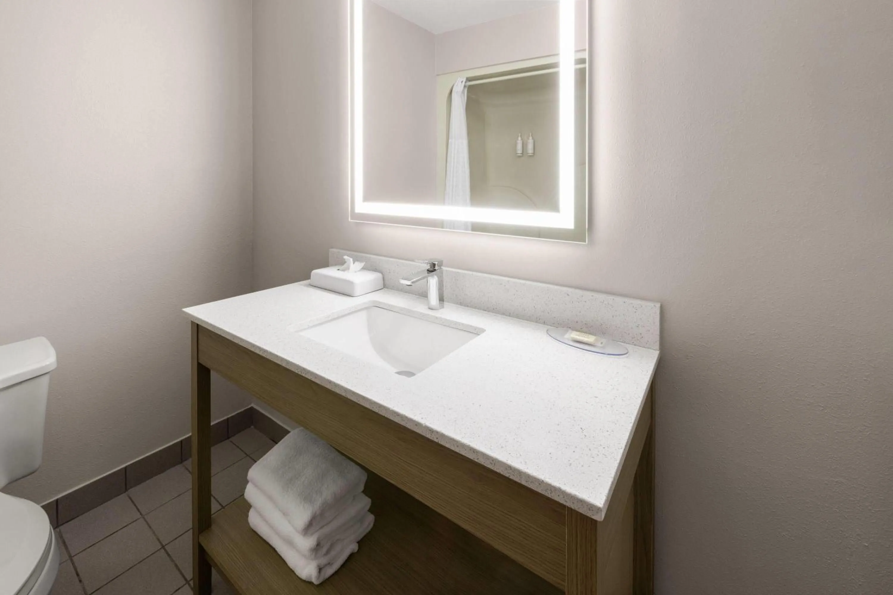 Bathroom in Super 8 by Wyndham Marysville/Port Huron Area