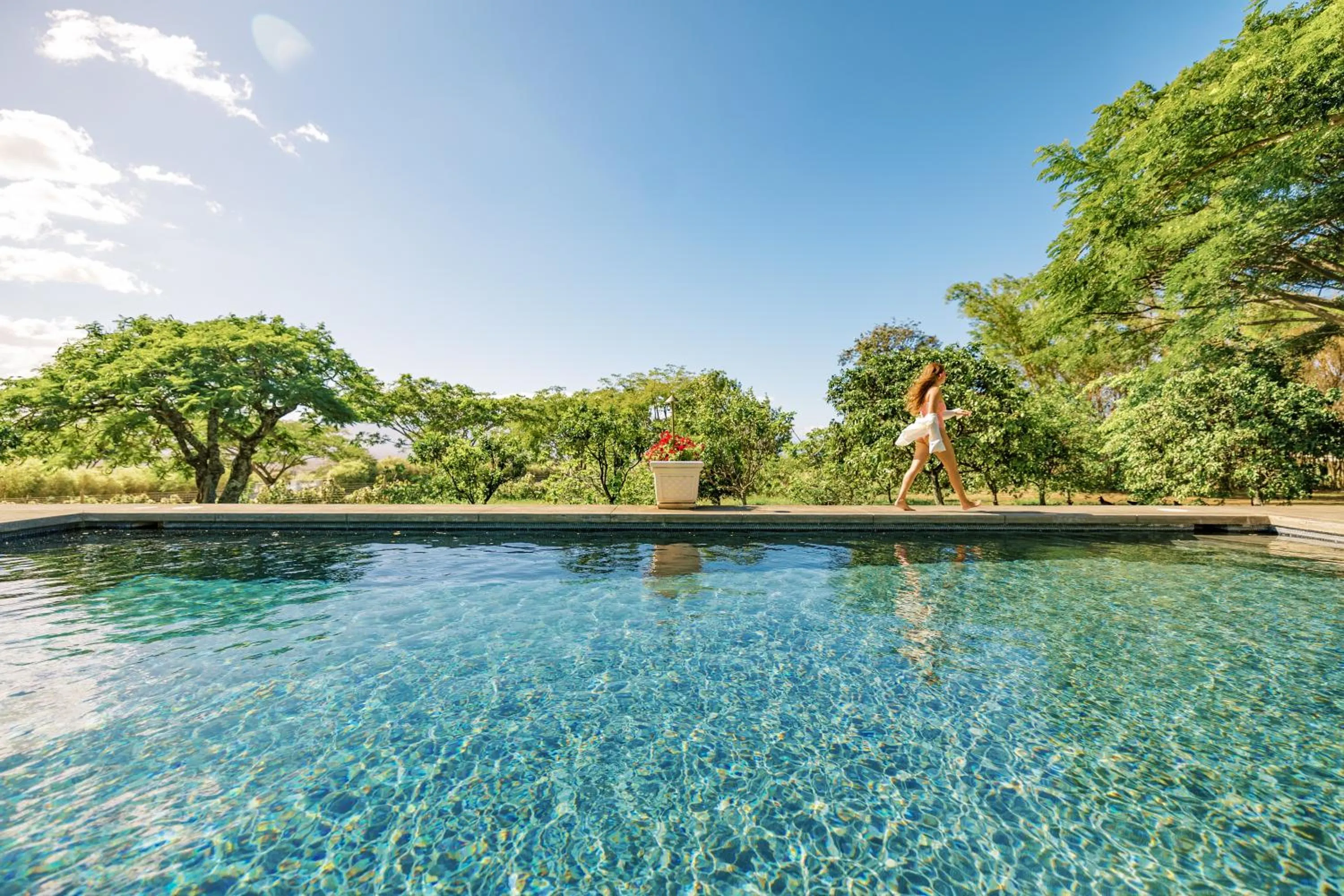 Swimming pool in Lumeria Maui, Educational Retreat Center