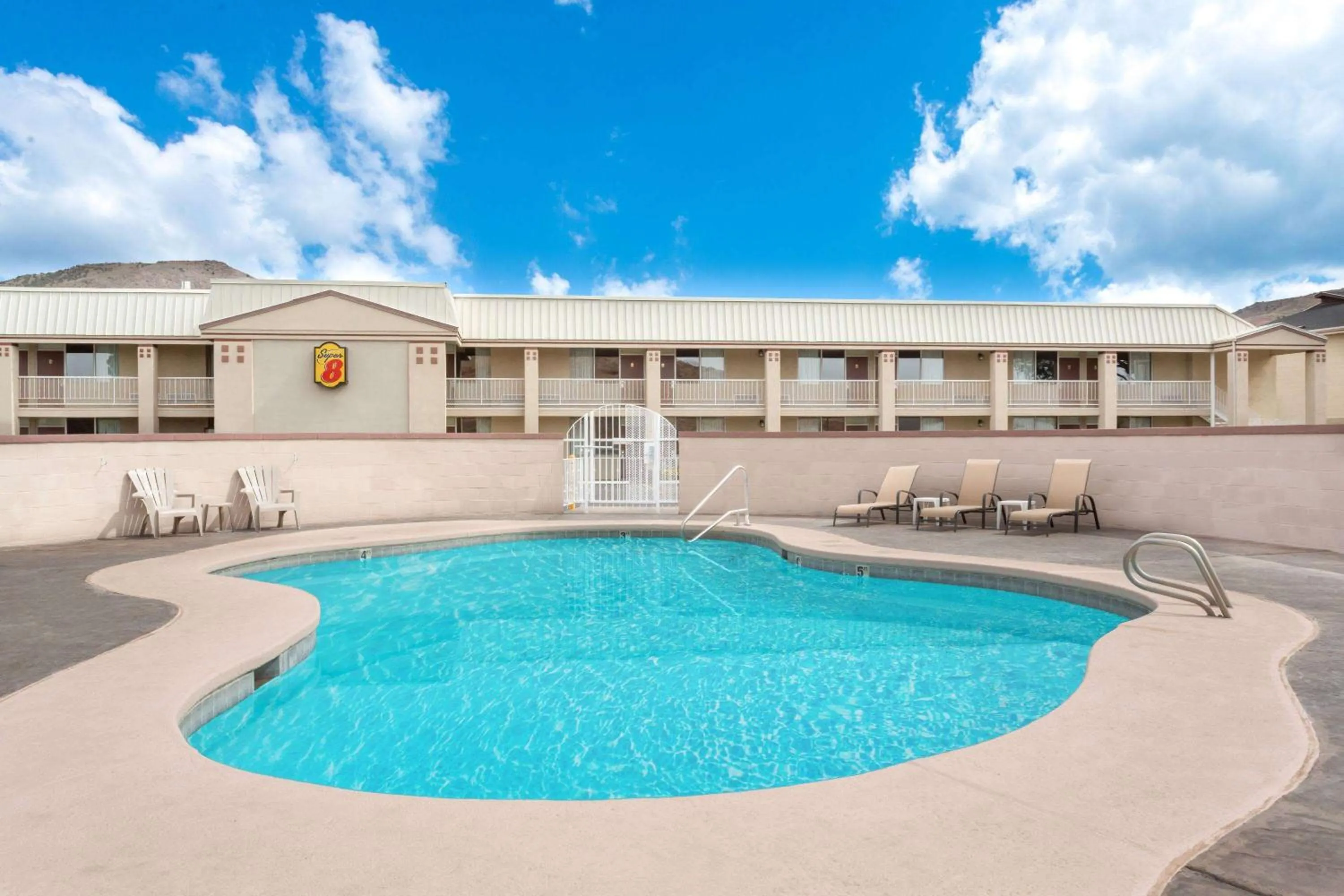 Pool view in Super 8 by Wyndham Salina/Scenic Hills Area