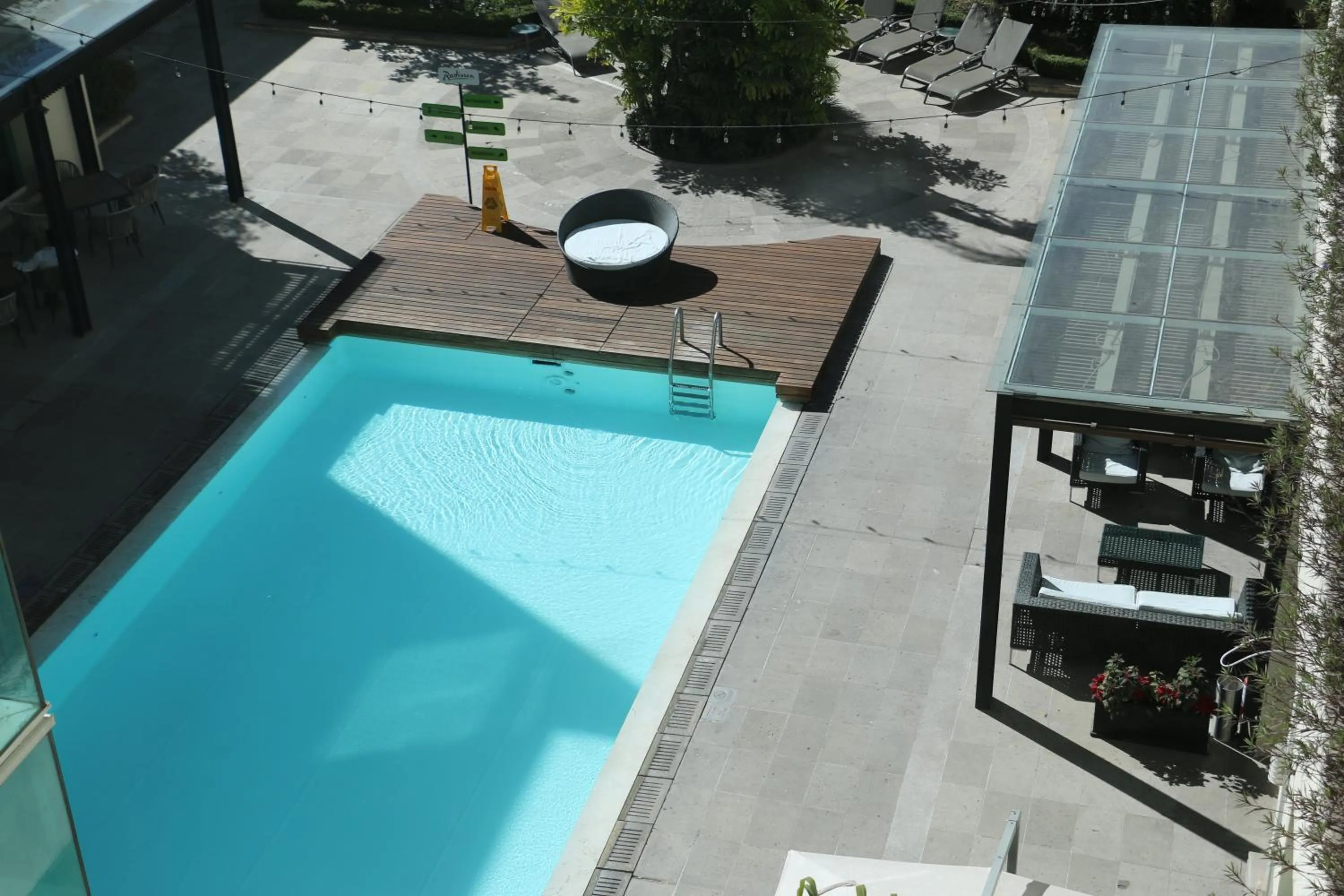 Pool view in Radisson Poliforum Plaza Hotel Leon