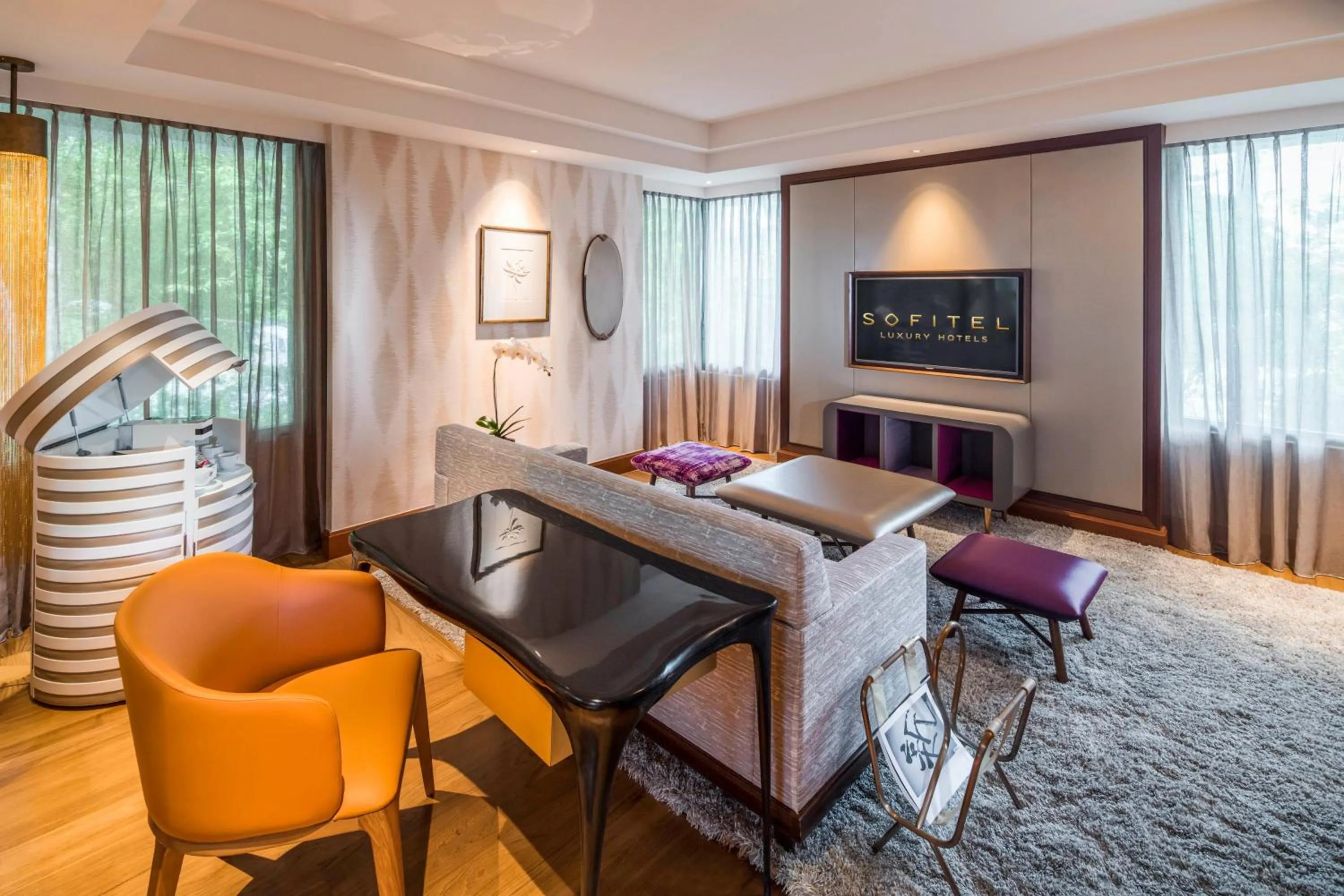 Living room in Sofitel Singapore Sentosa