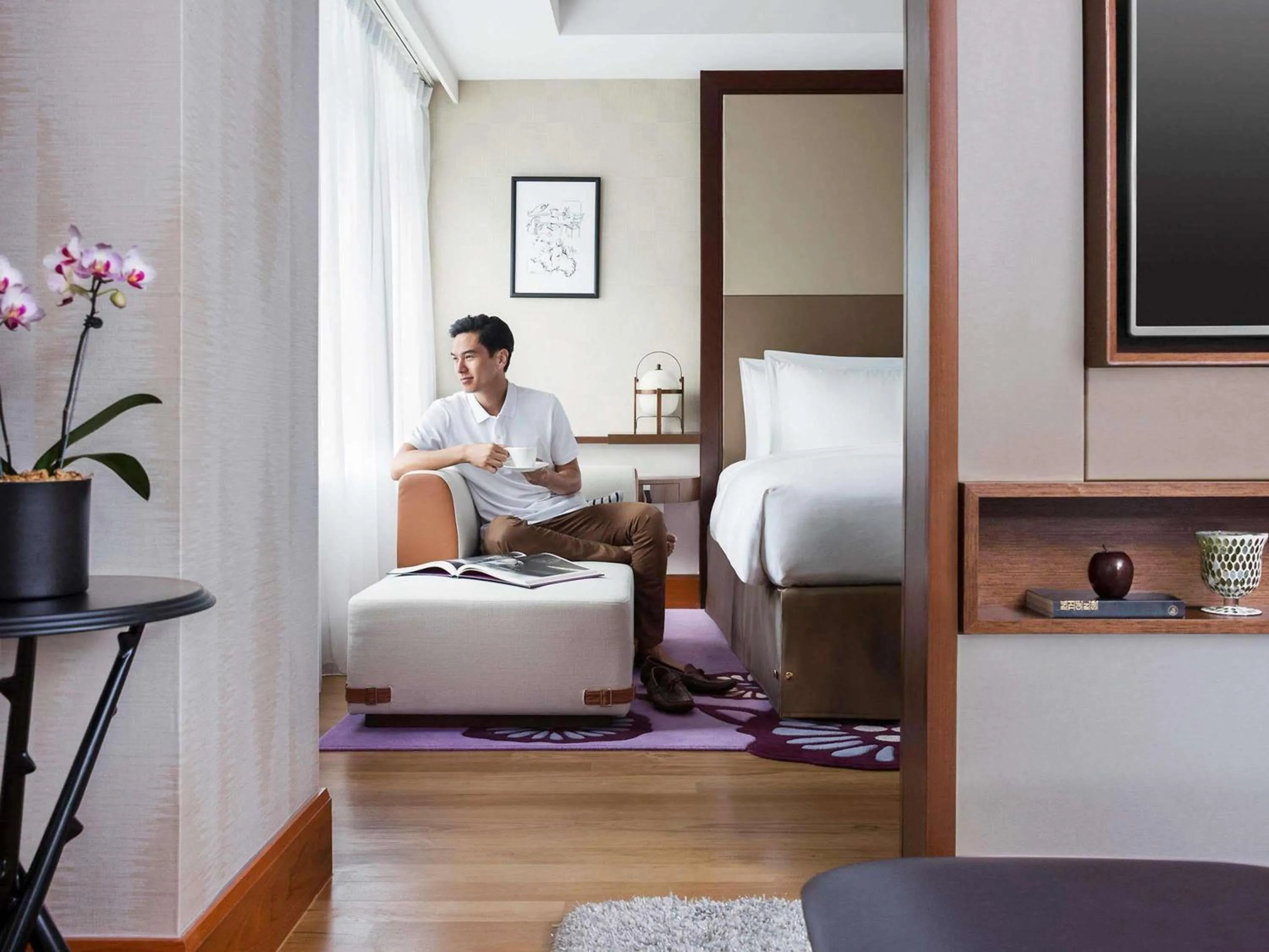 Bedroom, Bed in Sofitel Singapore Sentosa