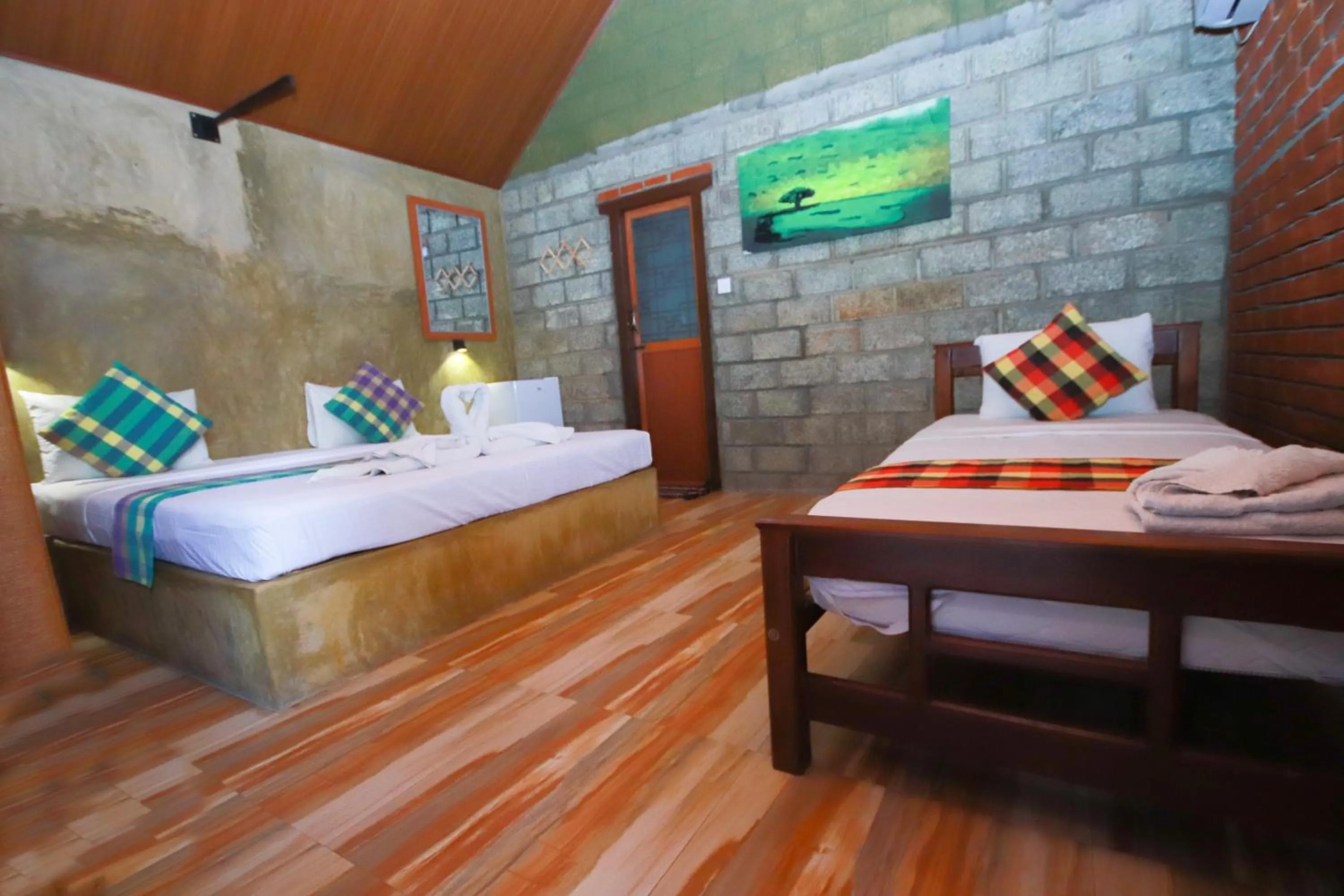 Bed in Negombo The Nature Villa and Cabanas