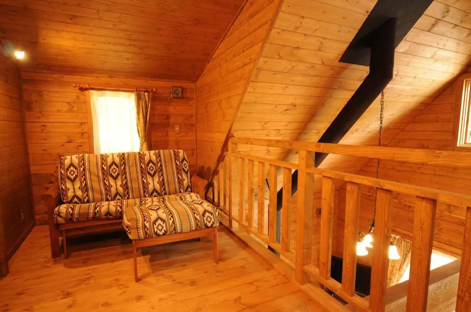 Seating area in Log Cottage Epoch