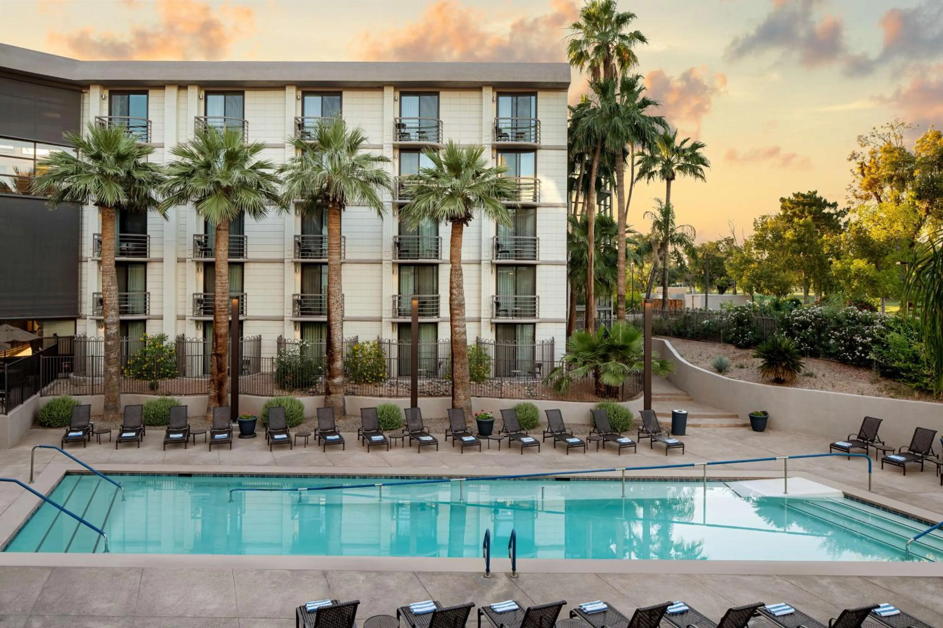 Two-Room Queen Suite with Balcony and Pool View in Embassy Suites by Hilton Phoenix Biltmore