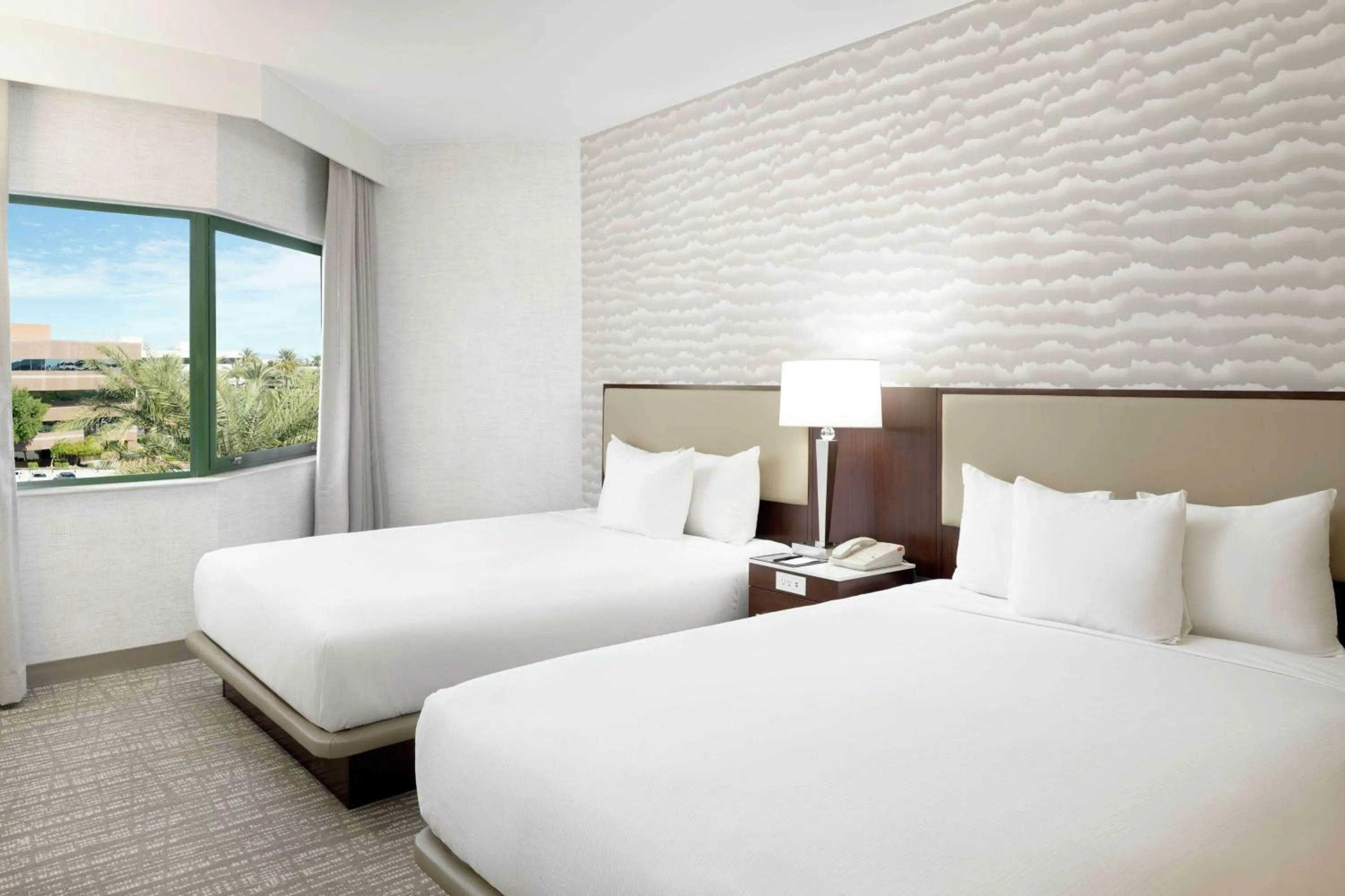 Bed in DoubleTree Suites by Hilton Phoenix
