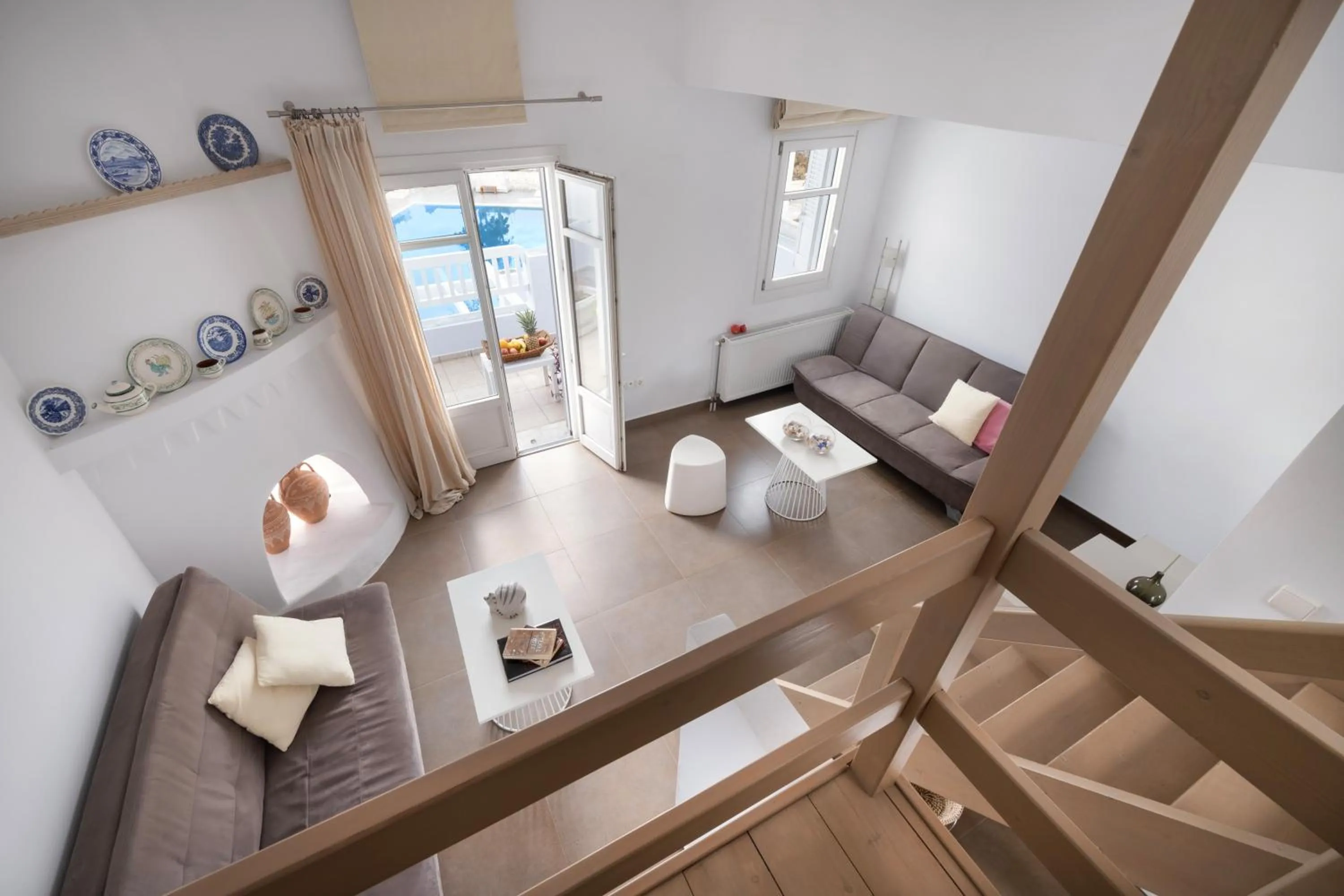 Seating area in Hotel Nefeli