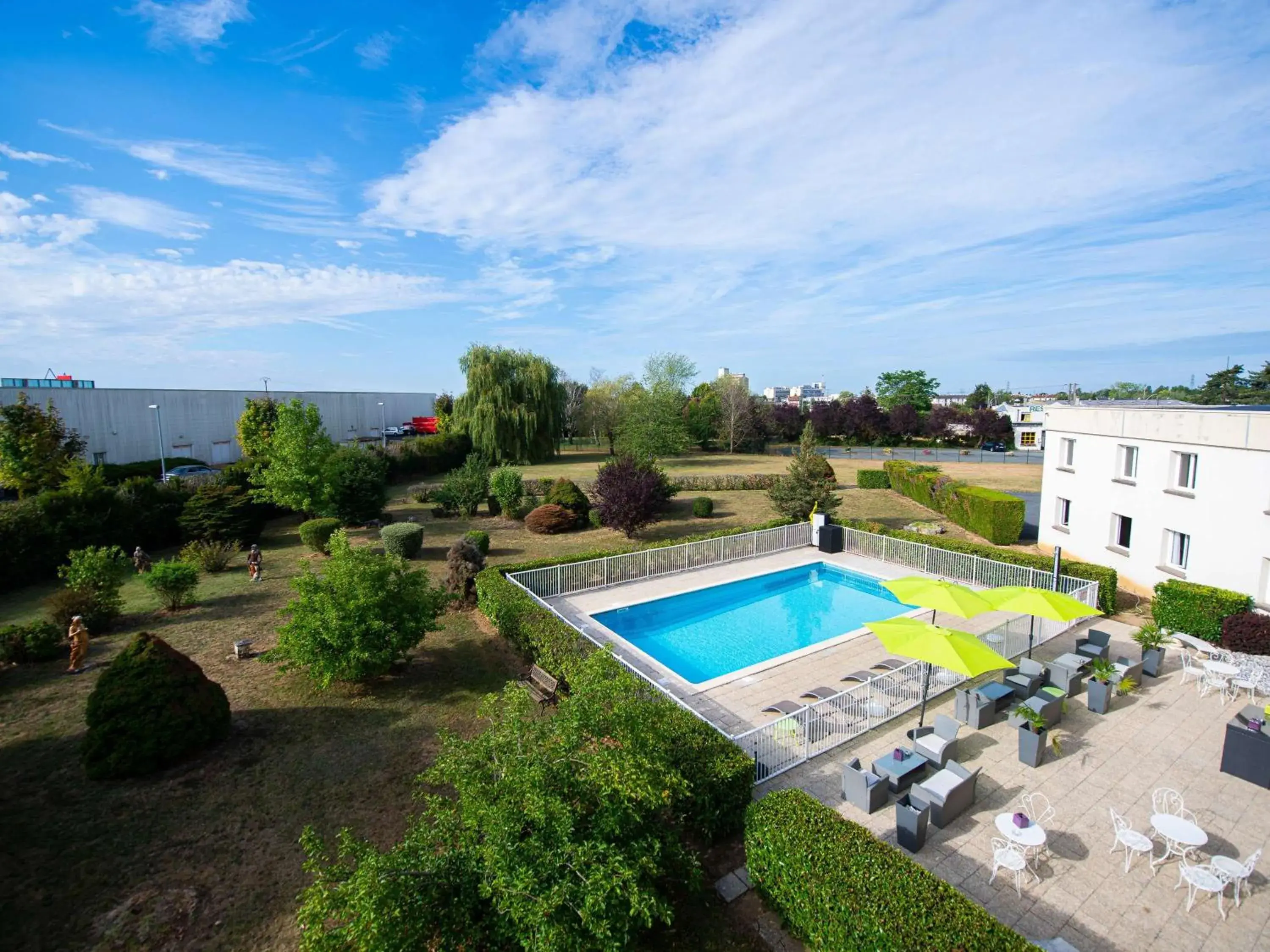 Pool view in ibis Styles Gien Pool view in ibis Styles Gien
